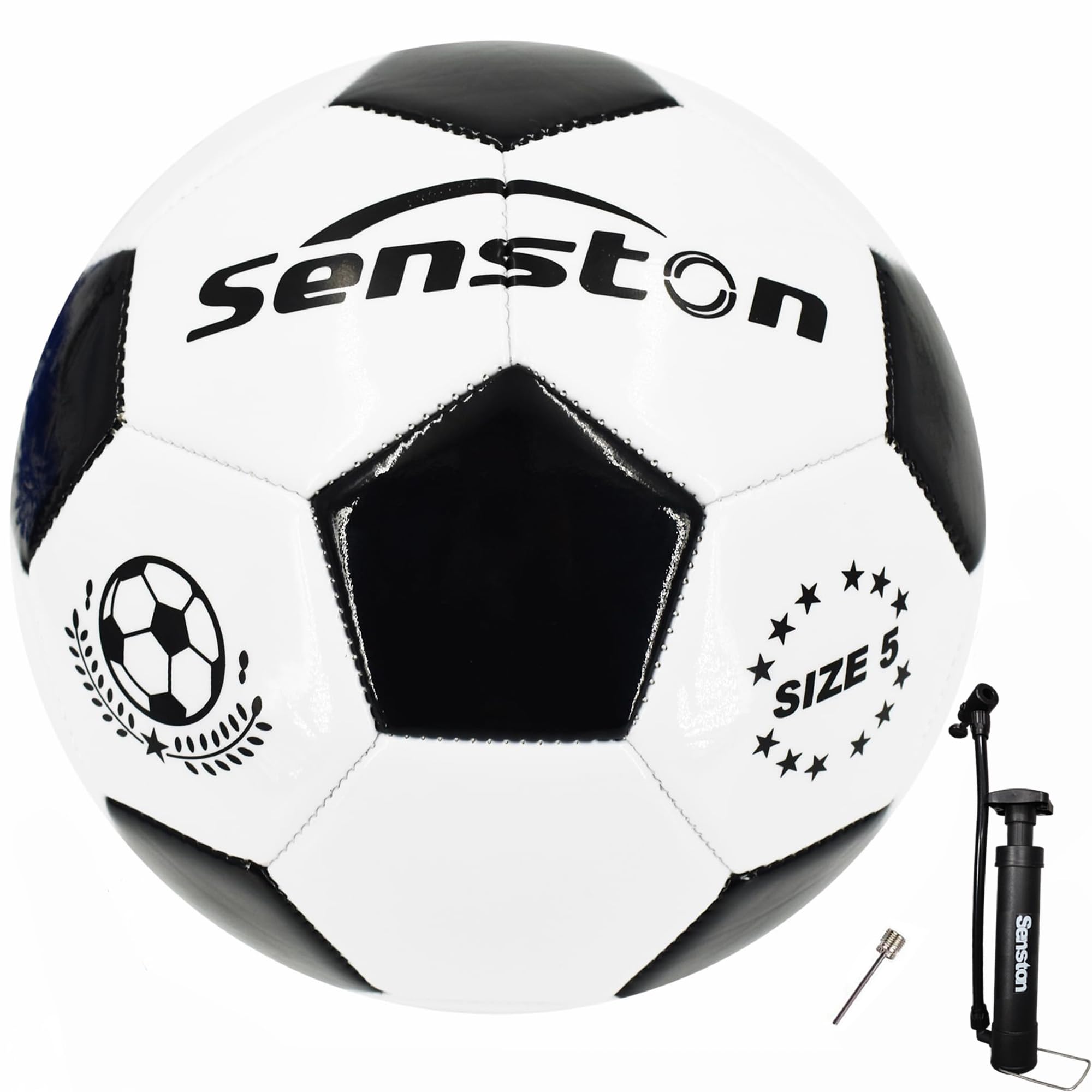 【送料無料】Senston サッカーボール 5号球 き-トレーニング試合サッカー大人と青少年サッカーポンプ付..