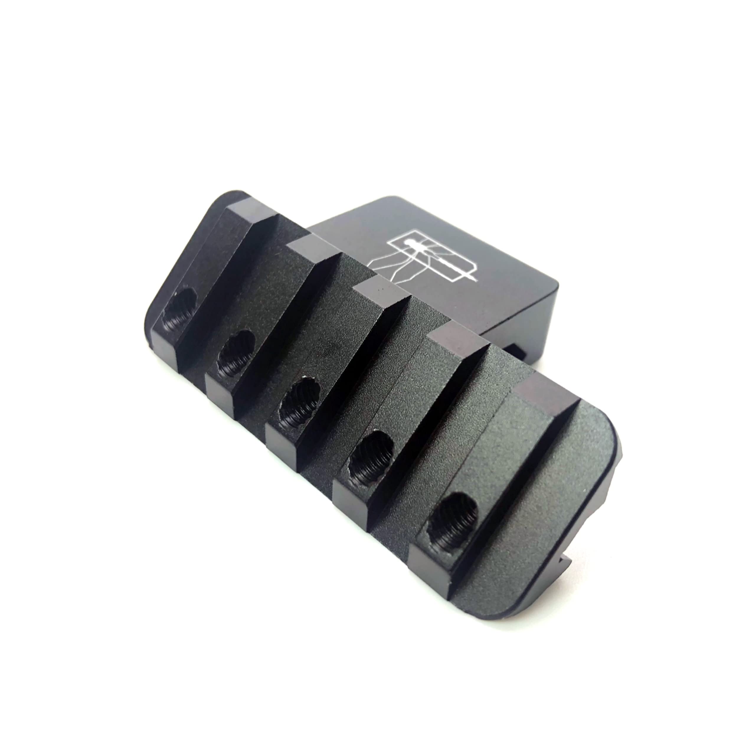 【送料無料】MILQUEST(HALEYタイプ オフセットマウント 20mmレールマウント)【4スロット 金属製】(ブラック)