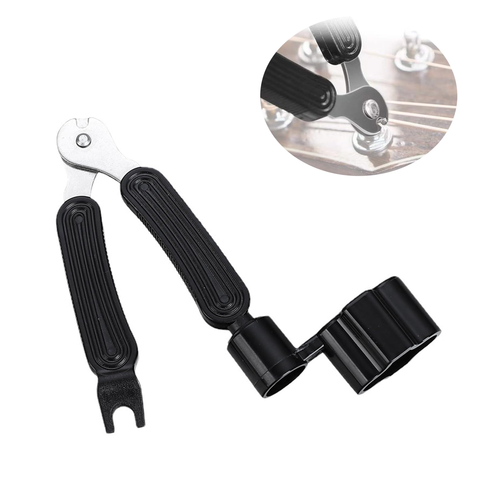 【送料無料】YANYULI ストリングワインダー ギターストリングチェンジャー ペグ回し ブリッジピン抜き ニッパー 3in1多機能ツール ギターメンテナンス用品 弦交換セット 工具