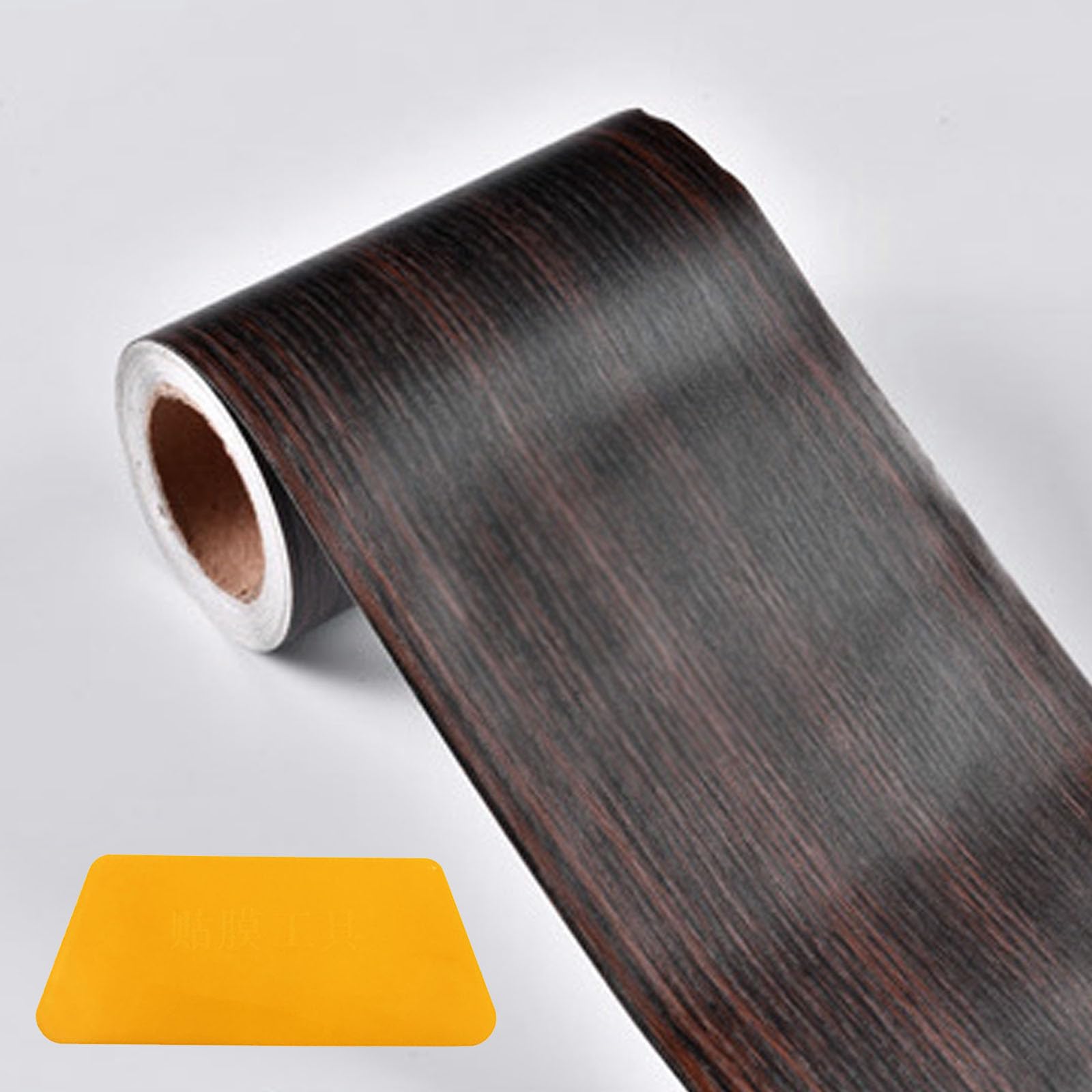 【送料無料】YANYULI 木目 テープ 壁紙シール マスキングテープ リメイクシート 10cm*10m 木目調 強い粘着力 防水 防汚 補修 DIY装飾 窓枠 壁 扉 キッチン 建具 色：くろくるみいろ、サイズ：10cm*10m