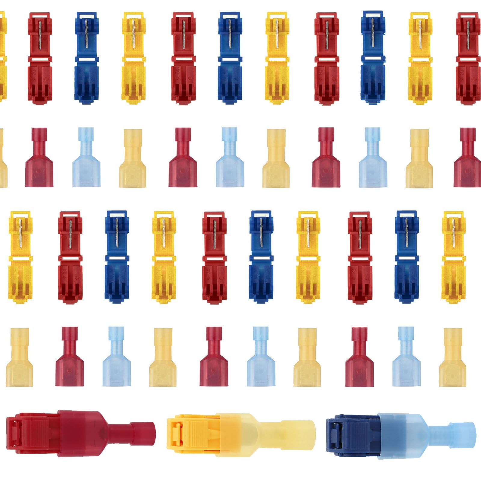 【送料無料】YANYULI 圧着端子 熱収縮防水圧着スリーブ 50個セット 配線接続 圧着 電気絶縁 防水 二層..