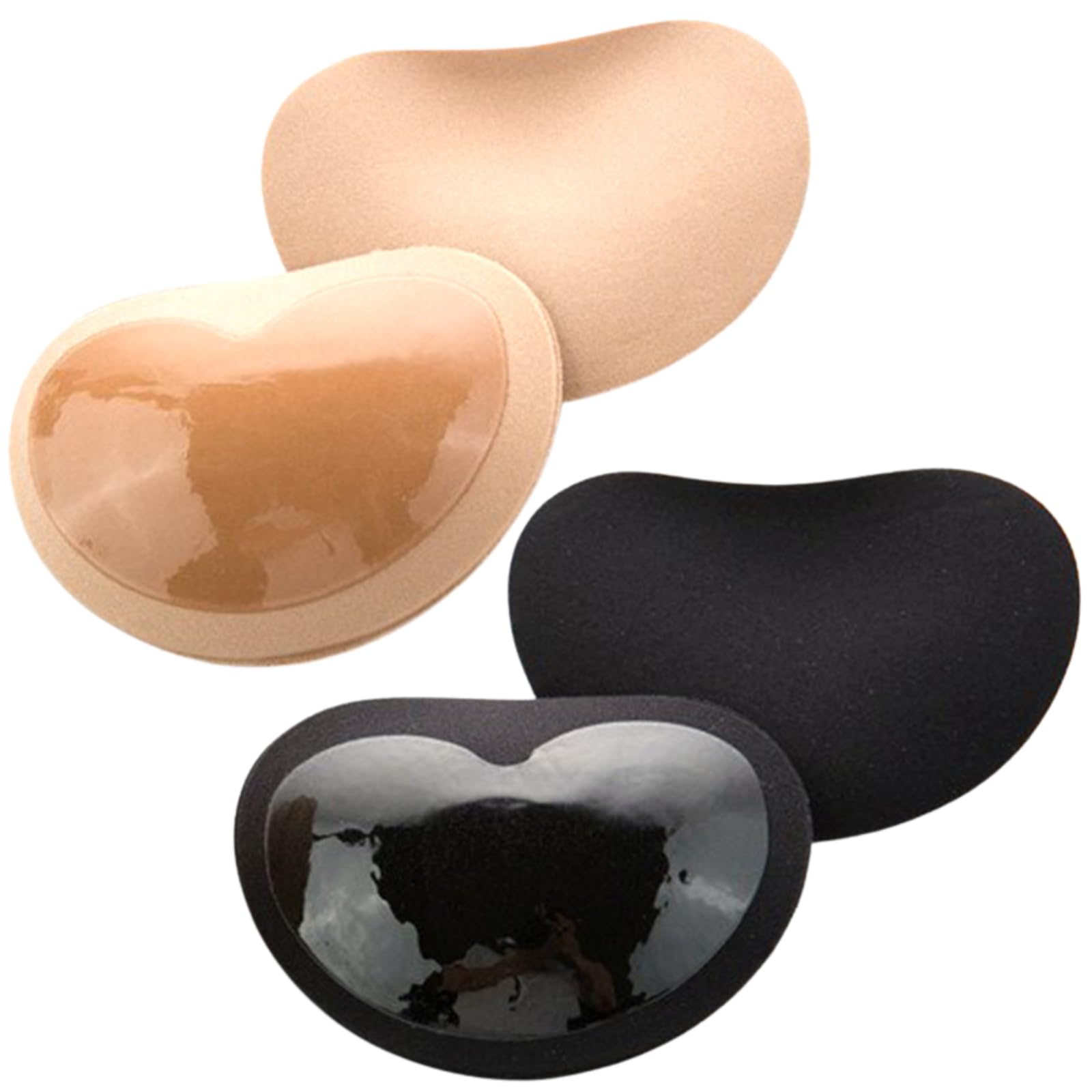 【送料無料】[DROGIA] シリコンパッド パッド 胸パッド レディーズ シリコン ブラ 胸 パット 綿 女装 シリコンブラ 水着 コットンブラジャー 下着 バストパッド 挿入パッド 厚 バストアップ 盛れる 色：2組セット、サイズ：Free Size