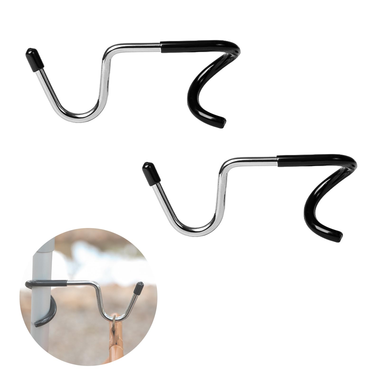 【送料無料】YANYULI ランタンフック ランタンハンガー 2本セット S型 防滑ゴム タオル掛け 洋服掛け ..