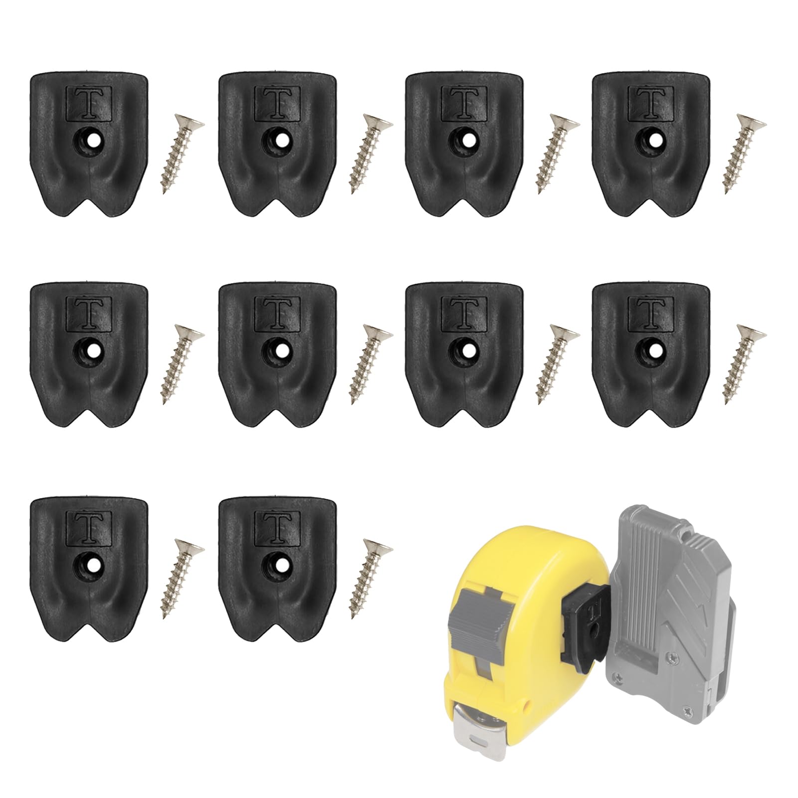 【送料無料】YANYULI 卷尺金具 コンベックスホルダー 10個セット ネジ付き オス金具 スケー ...