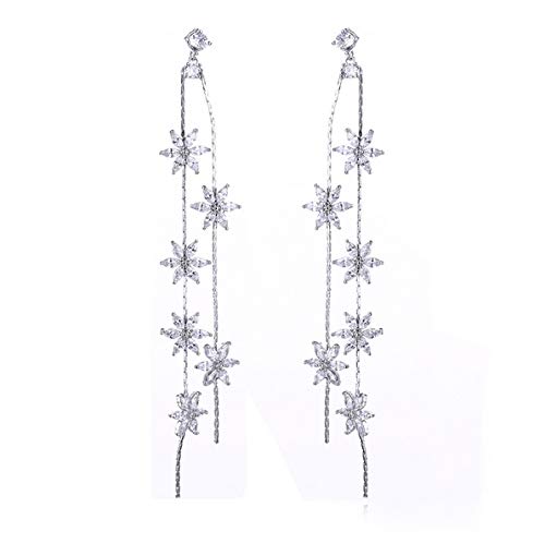 【送料無料】ピアス イヤリング 桜 フラワー かわいい ロングビジューピアス プレゼント ジュエリー 色:Silver Gold