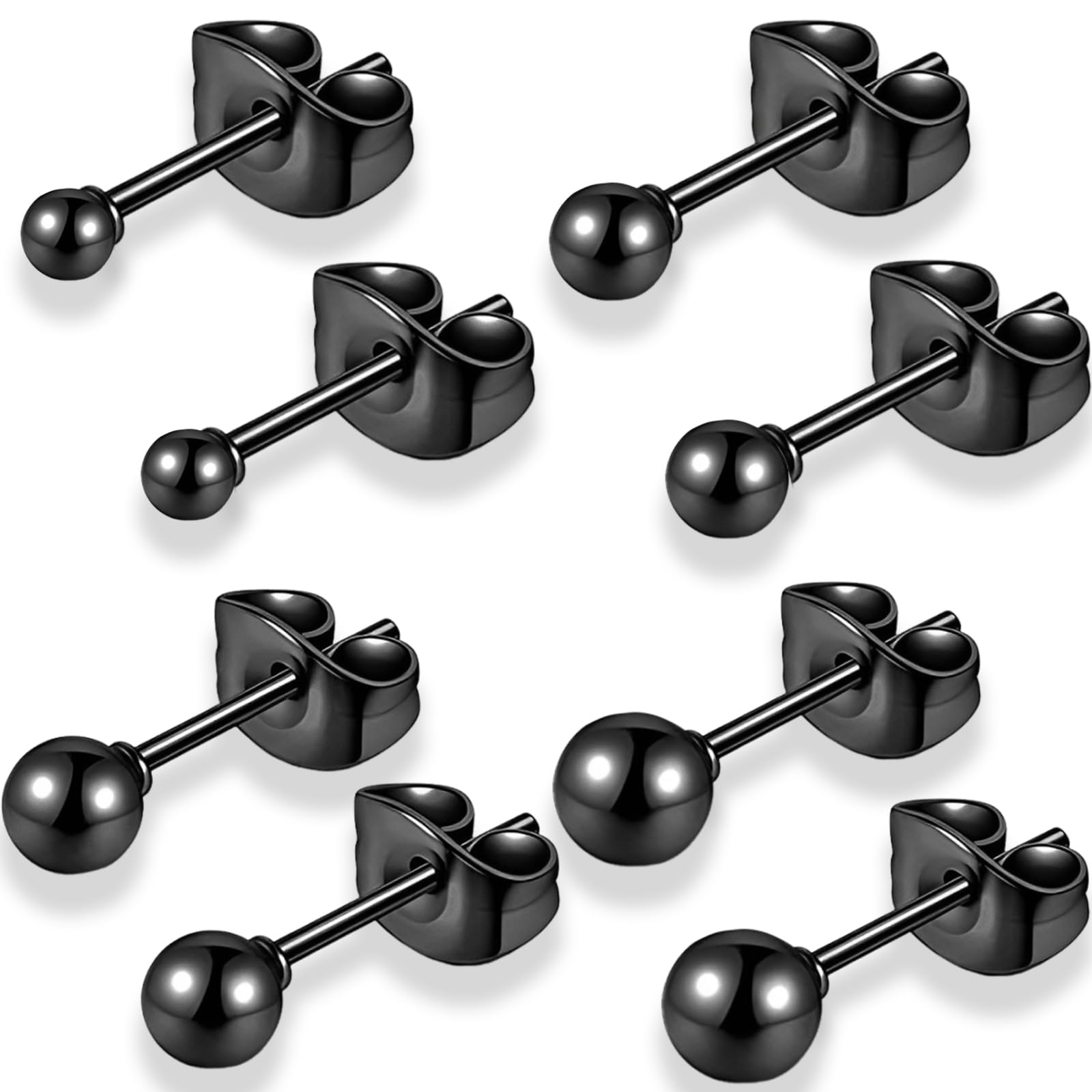 【送料無料】swars ピアス 丸玉 ボール シルバー メンズ レディース 男女 シンプル 丸玉ピアス ボールピアス 両耳用 2個 ペア 金属アレルギー