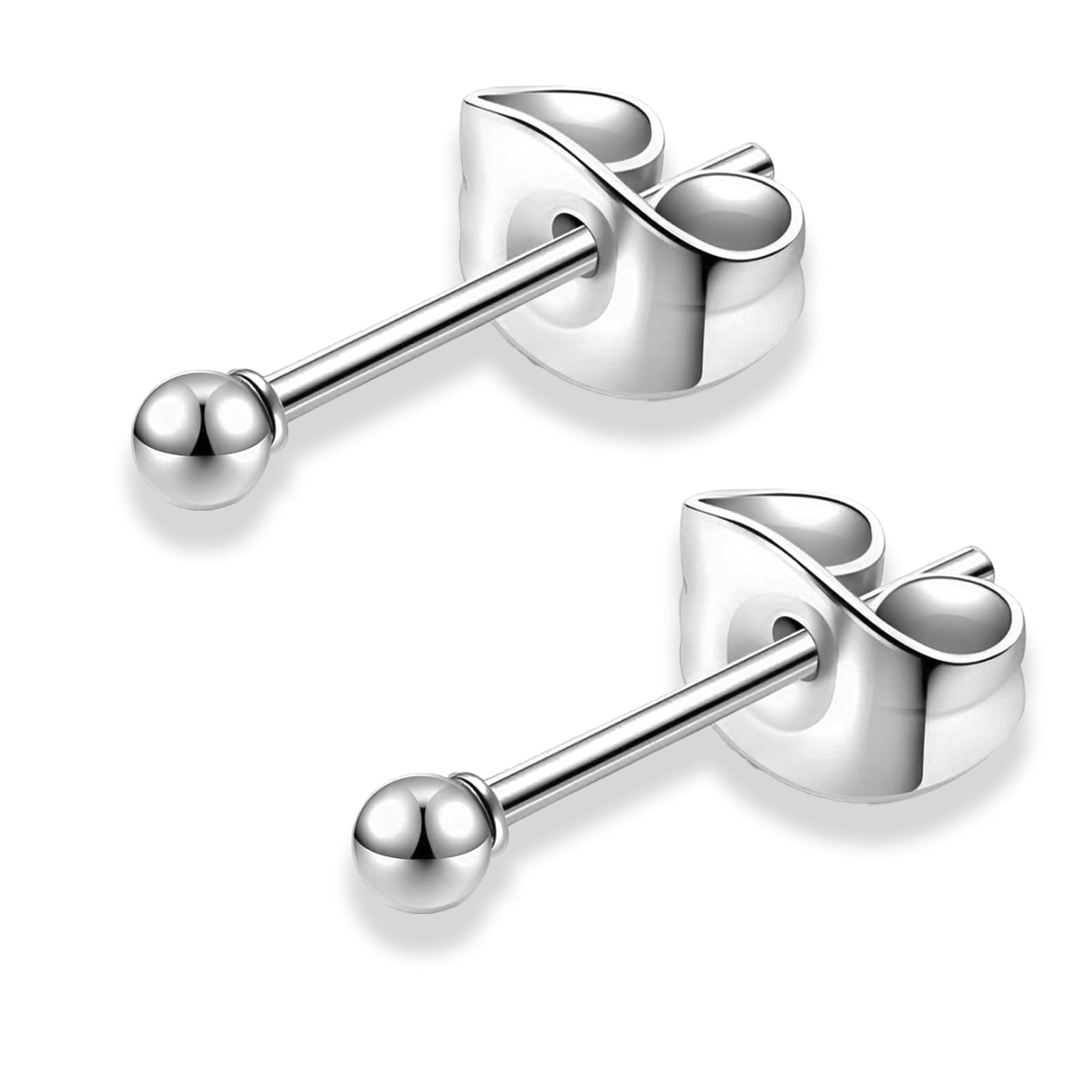 【送料無料】swars ピアス 丸玉 ボール シルバー メンズ レディース 男女 シンプル 丸玉ピアス ボールピアス 両耳用 2個 ペア 金属アレルギー