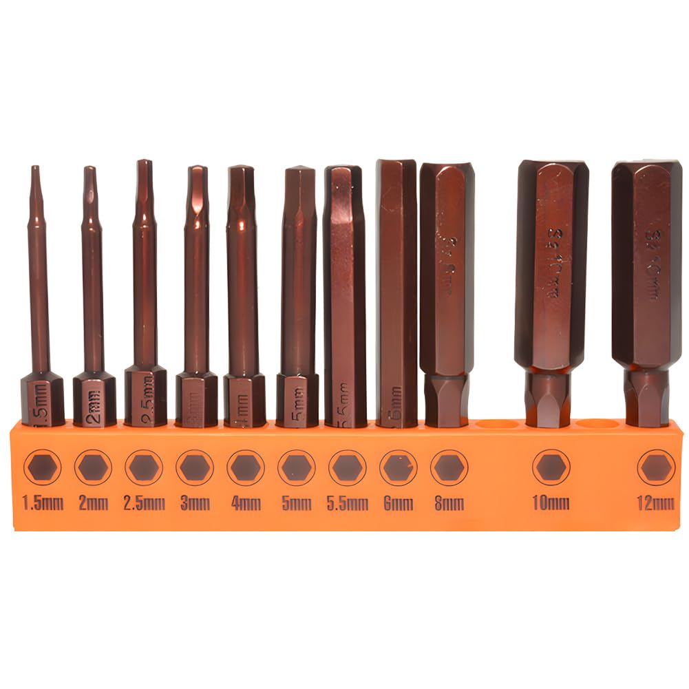 【送料無料】Kigauru 11本セット 六角ビット 60mm 六角 6.35mm （1/4インチ） ...