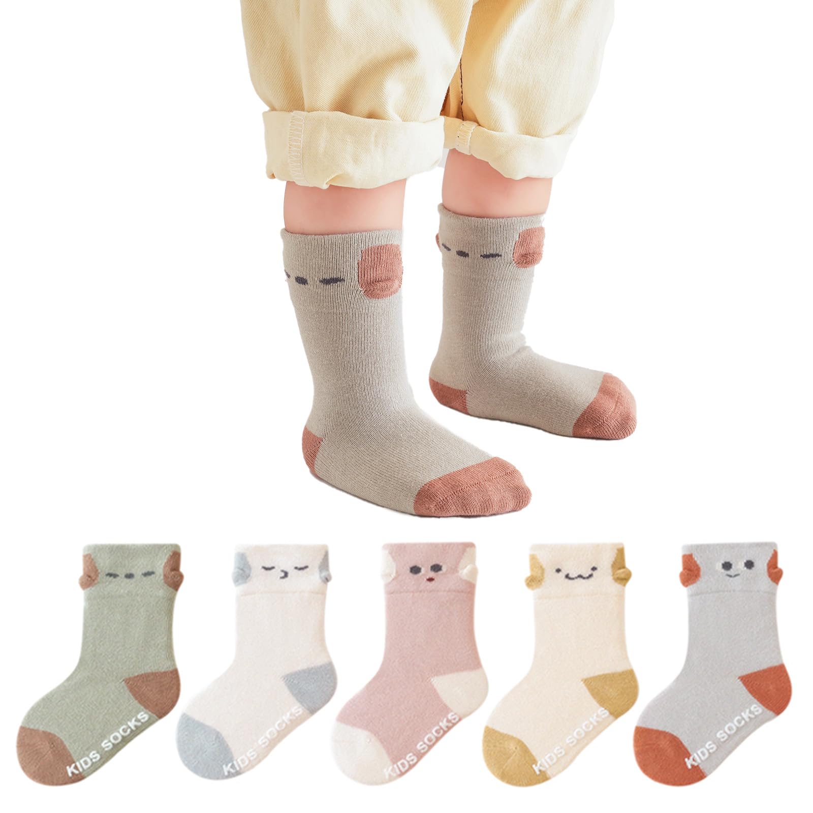 【送料無料】[HAYAHARU] ベビーソックス 0-5歳 滑り止め付き 子供靴下 赤ちゃん 靴下 ベビー ソックス ..