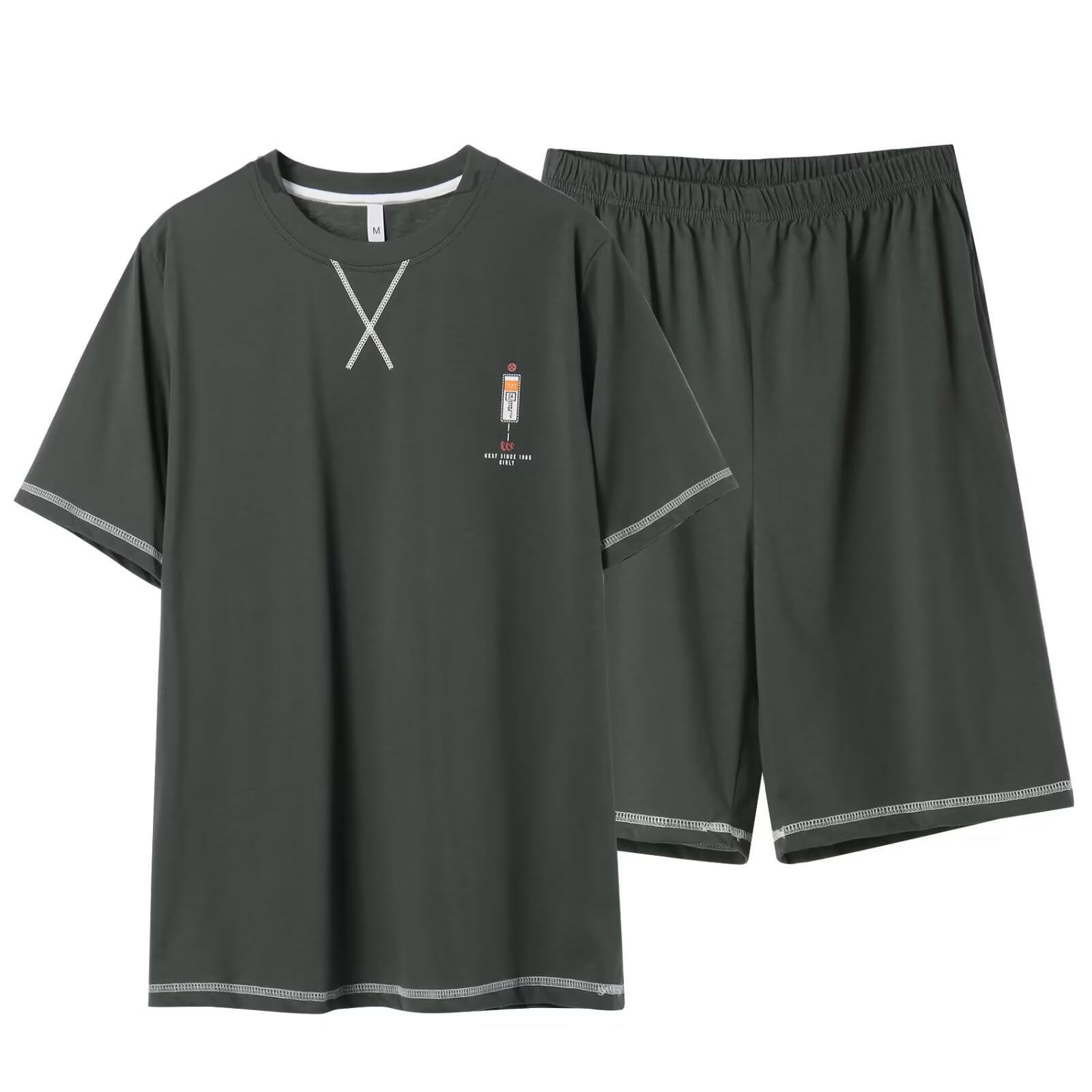 【送料無料】[HEWEAYTA] パジャマ メンズ 夏 半袖 - ルームウェア 上下セット 半袖ショートパンツ 部屋..