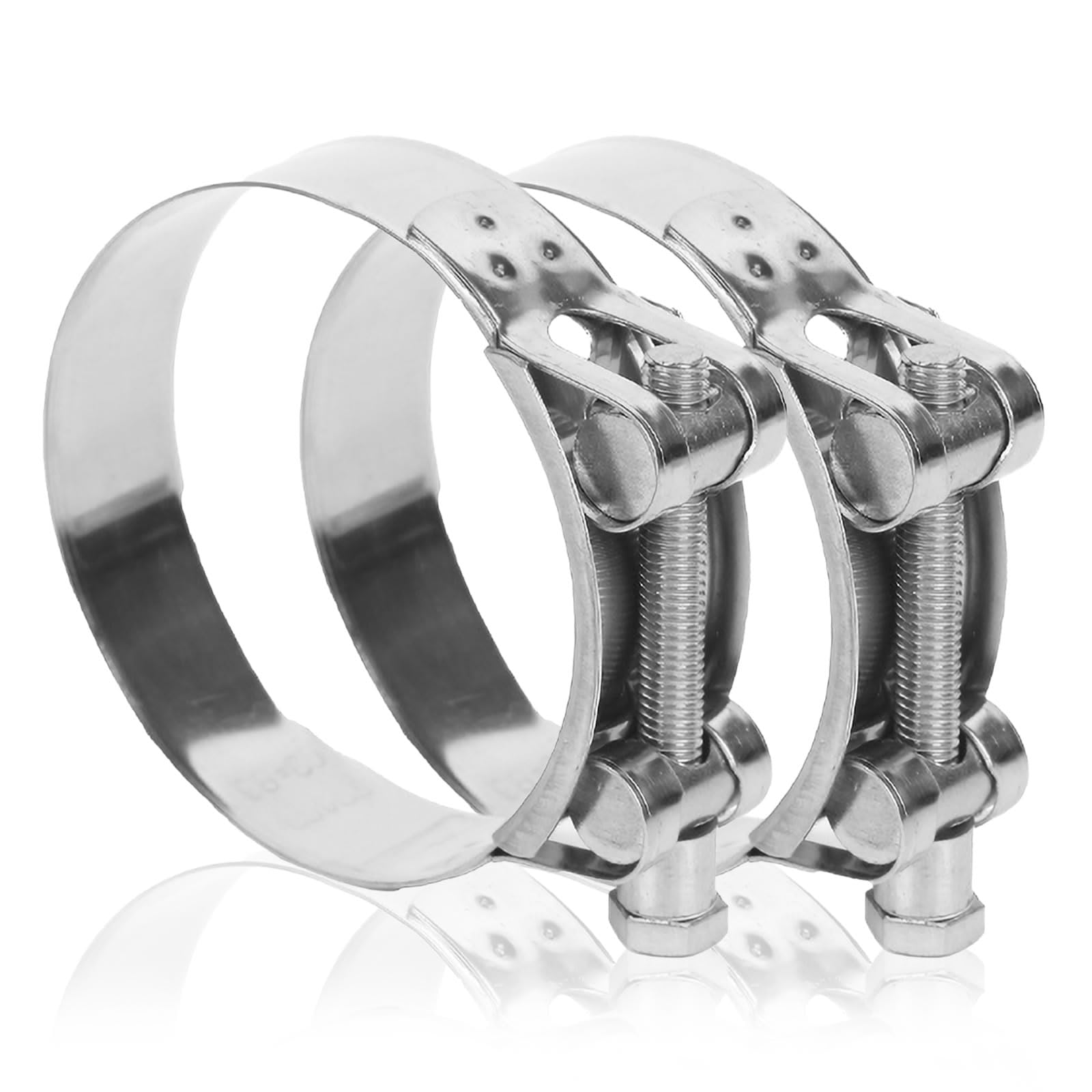 【送料無料】Archnote マフラーバンド ステンレス マフラー バンド パイプ クランプ サイレンサー 固定 汎用 バイク 車 2個 セット サイズ：52-55mm