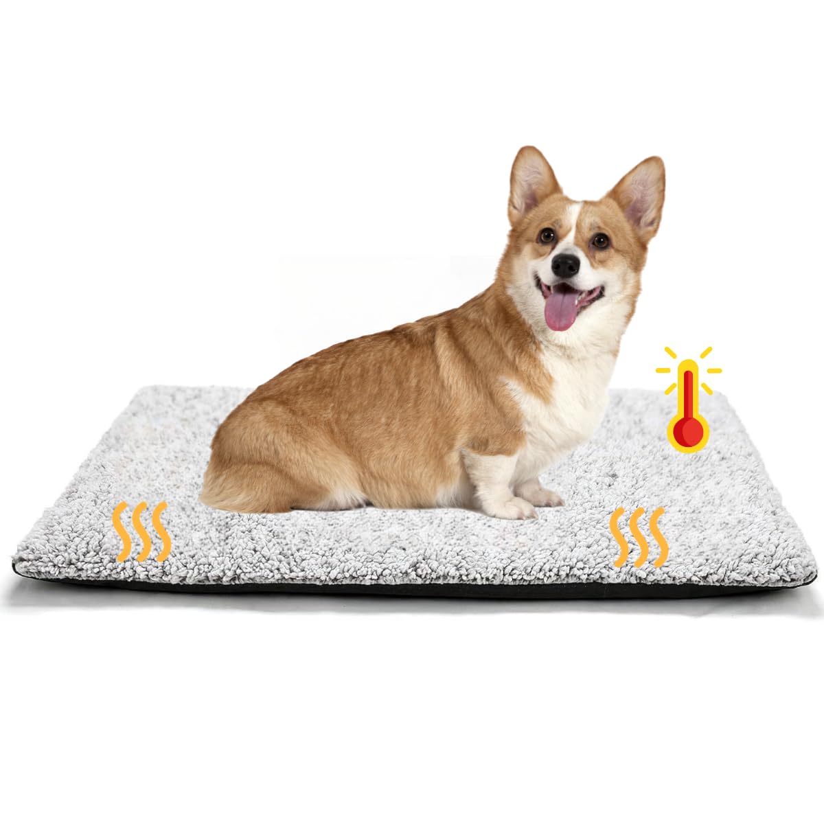 【送料無料】Little Beanペット用ホットマット 電気不用 体温で蓄熱 ペットベッド 猫 犬用 ベッドマット 柔らかい 暖かい ペットクッション 物理的保温 秋冬 寒さ対策 洗える 速乾 消臭 滑り止め 清掃しやすい サイズ：M：75*50cm