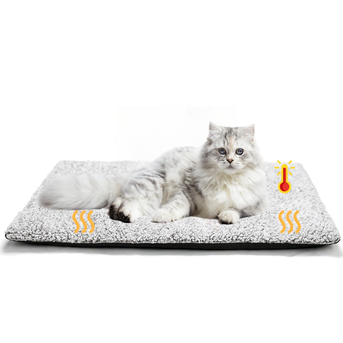 【送料無料】Little Beanペット用ホットマット 電気不用 体温で蓄熱 ペットベッド 猫 犬用 ベッドマット 柔らかい 暖かい ペットクッション 物理的保温 秋冬 寒さ対策 洗える 速乾 消臭 滑り止め 清掃しやすい サイズ：S：60*40cm