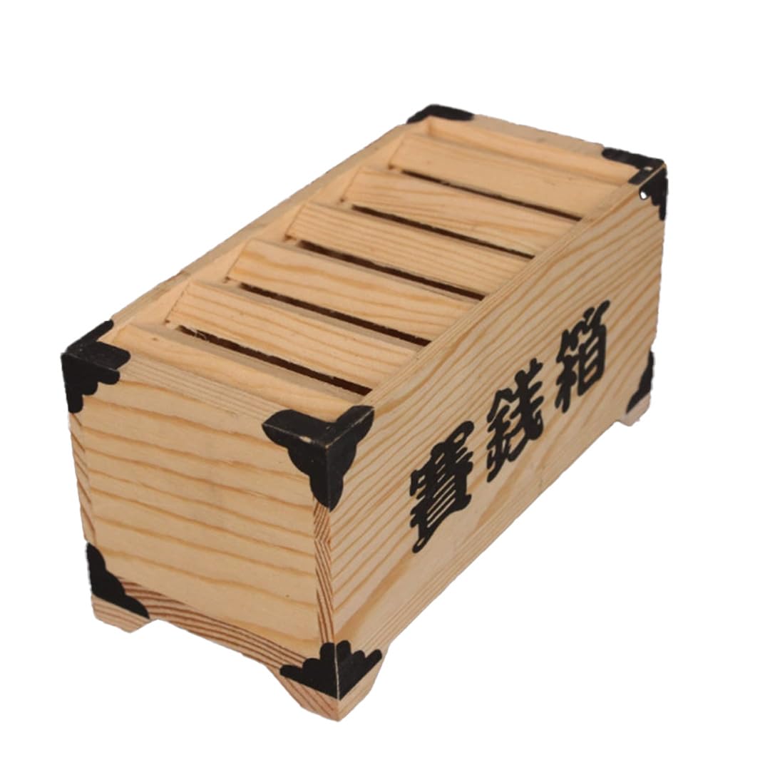 【送料無料】TOMMYFIELD 貯金箱 木製 賽銭箱 小銭 装飾品 デスクトップ インテリア 札  ...