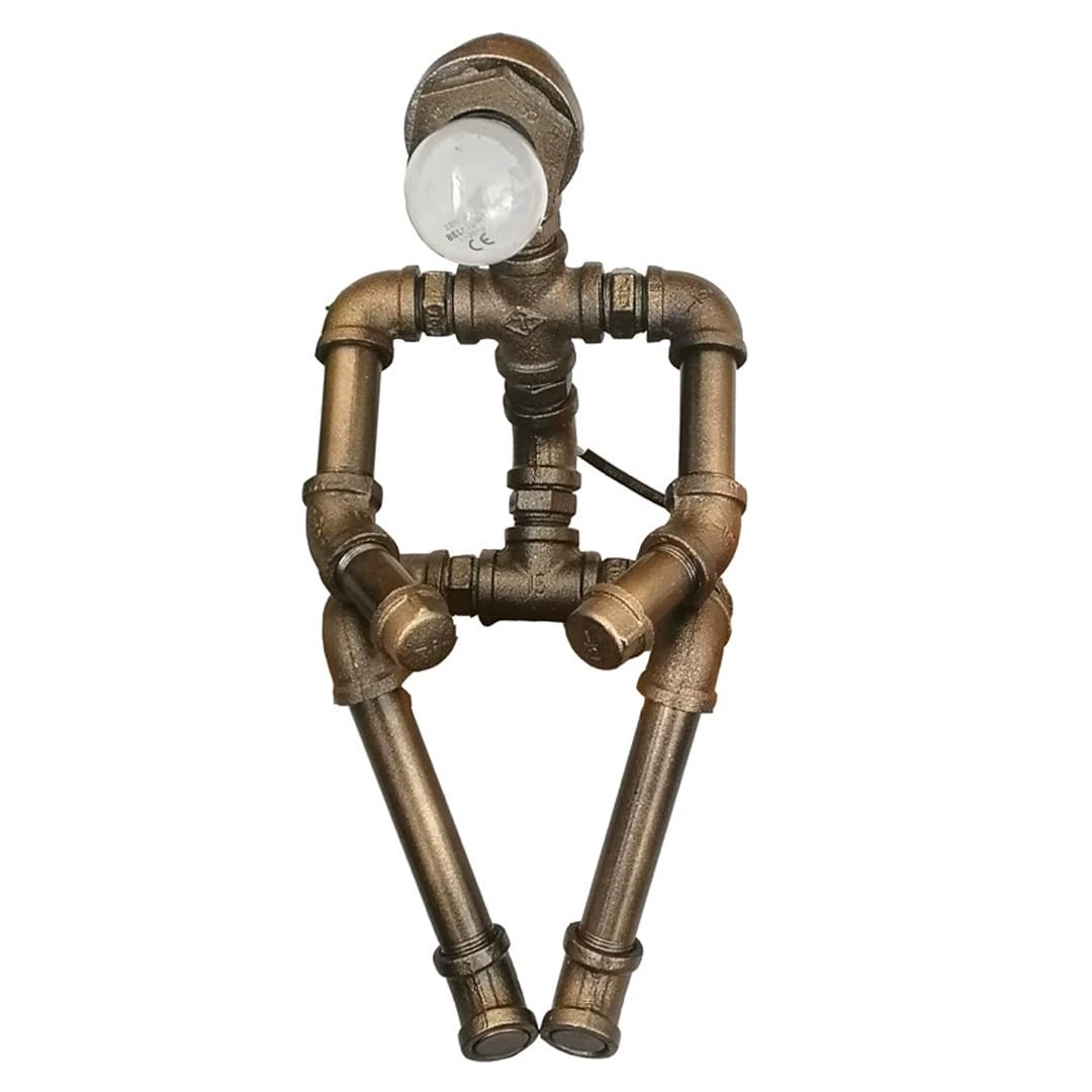 【送料無料】TOMMYFIELD スチームパンク テーブルサイド テーブルランプ レトロ 水道管 ナイトライト 色：ランプ