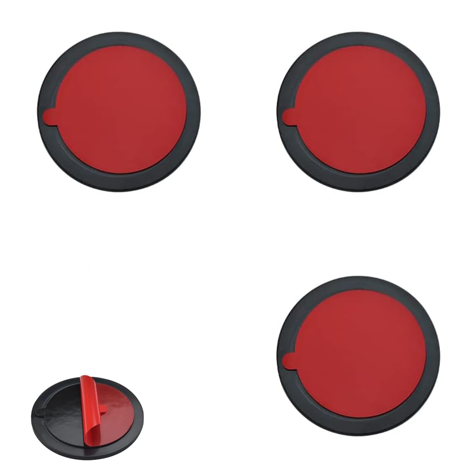 【送料無料】YIBOOOM 吸盤 ベース ダッシュボード 車用吸盤 強い粘着力 ポータブル 補助板 丸型 3枚セット車載ホルダーベース 色：レッド、サイズ：86mm