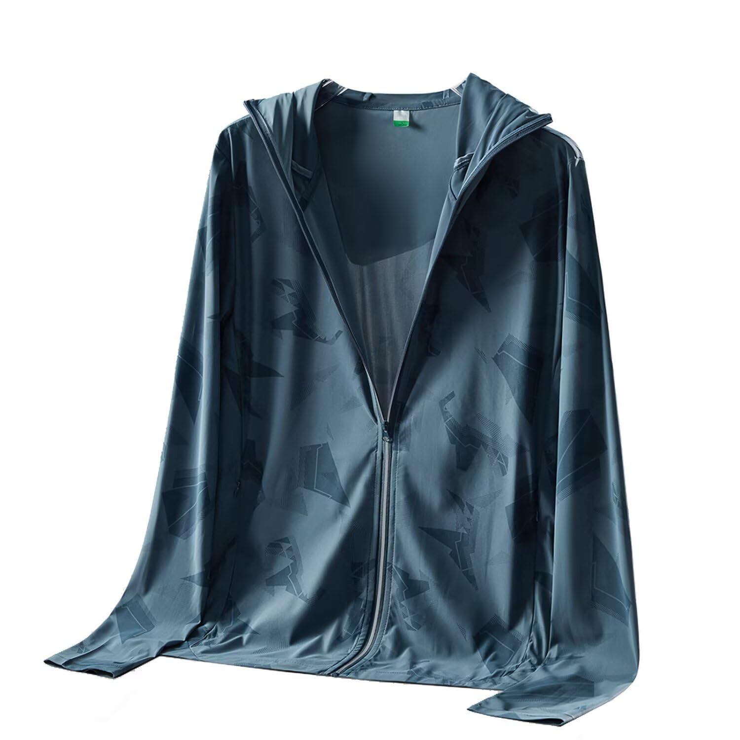 【送料無料】[FLYGAGA] ラッシュガード メンズ パーカー 長袖 水着 uvカット ラッシュパーカー 接触冷感 UPF50+ アウター 夏 フード付き 大きいサイズ 日焼け対策ウェア 紫外線対策 色：迷彩ブルー-02-2099、サイズ：3XL