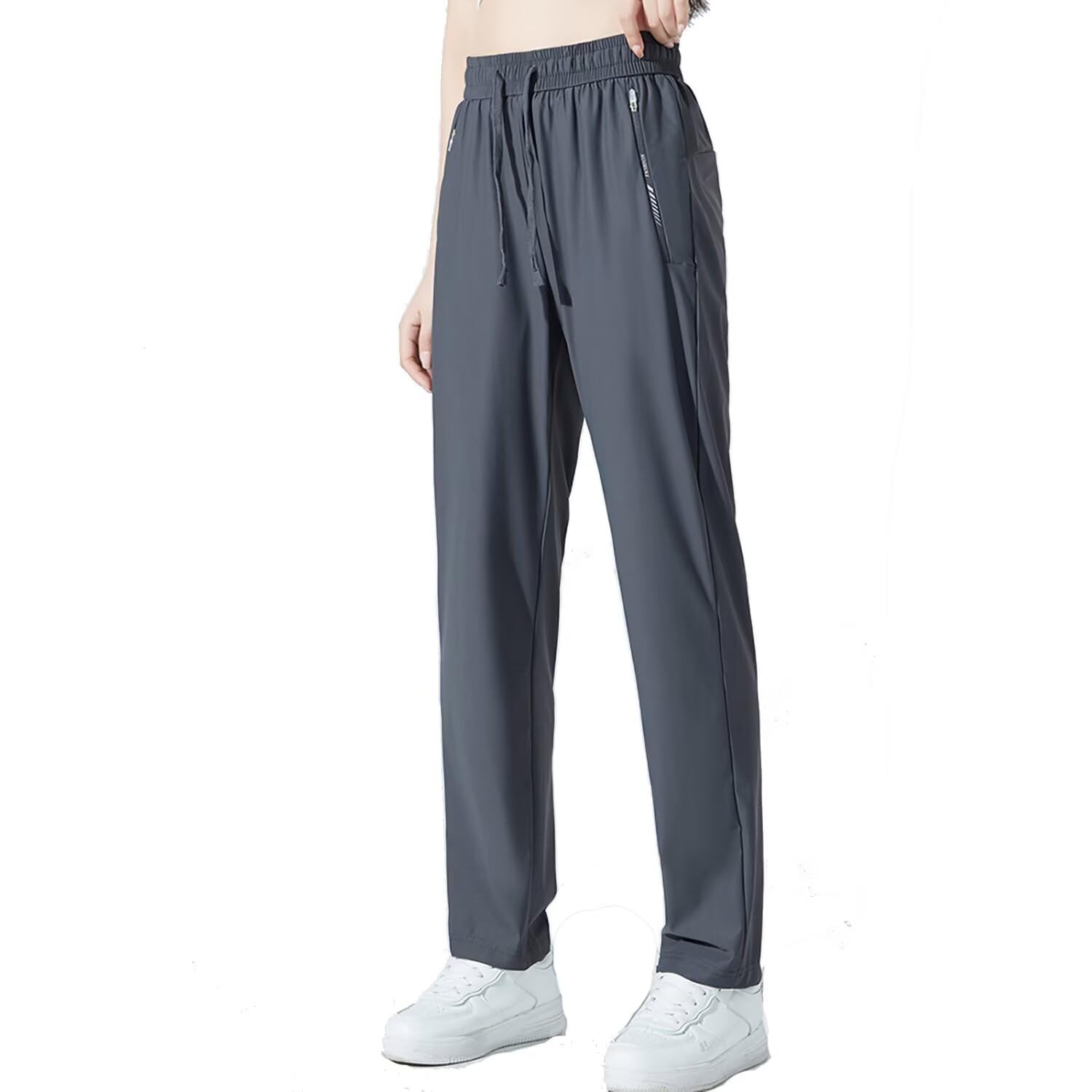 【送料無料】[FLYGAGA] ズボンレディース 冷感パンツ アイスシルクパンツ ストレッ 涼しい スラックス..