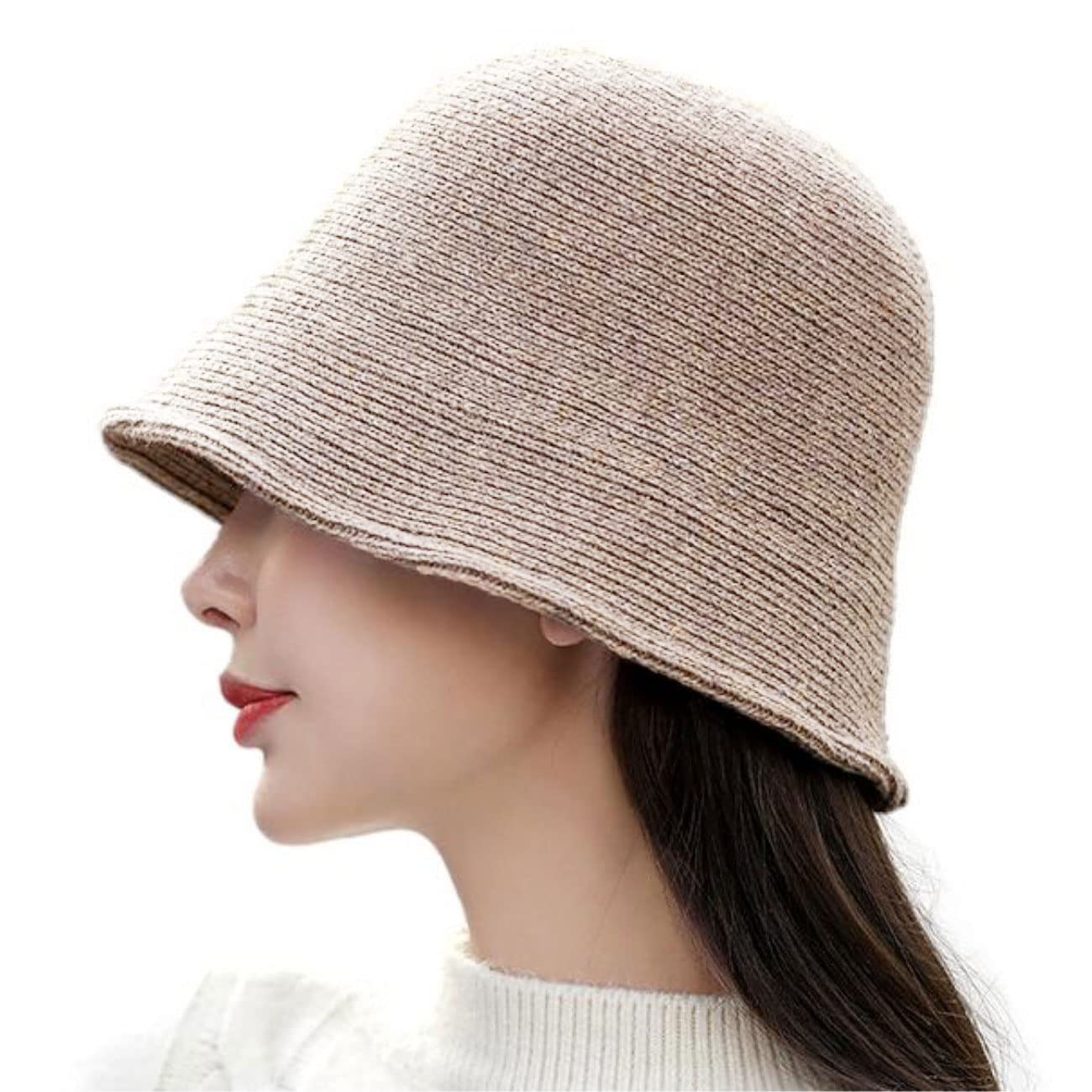 【送料無料】[Nestkanina] バケットハット バケハ 小顔 帽子 ハット UV対策 アウトドア オールシーズン 無地 ベーシック オシャレ おしゃれ お出かけ お洒落 レディース HAT012 色：ベージュ、サイズ：Free Size