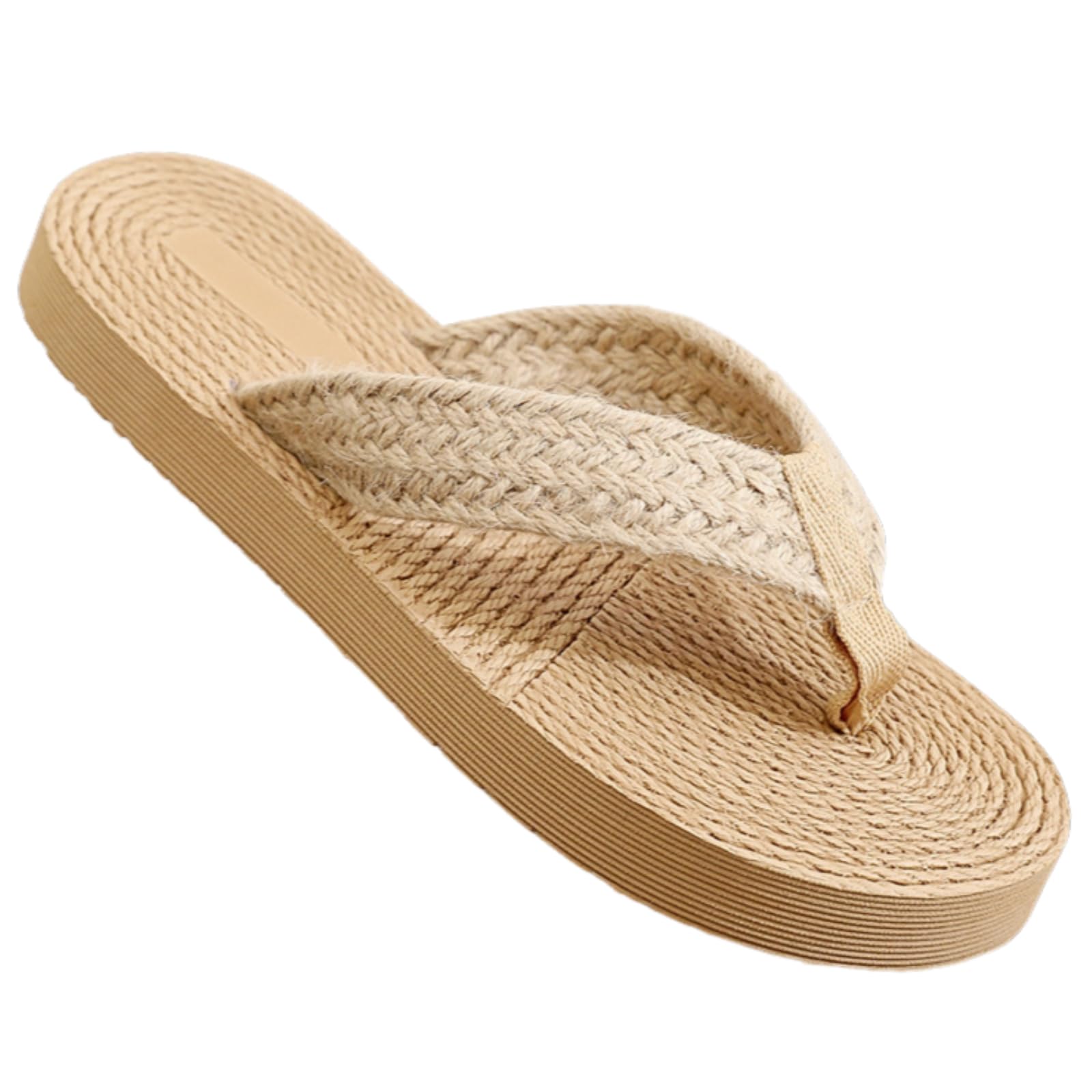 【送料無料】[Nestkanina] サンダル レディース ビーチ シンプル かわいい ベーシック 歩きやすい ラウンドトゥ コンフォート 履きやすい 美脚 通勤 通学 旅行 SDL016 色：ベージュ、サイズ：25.0 cm