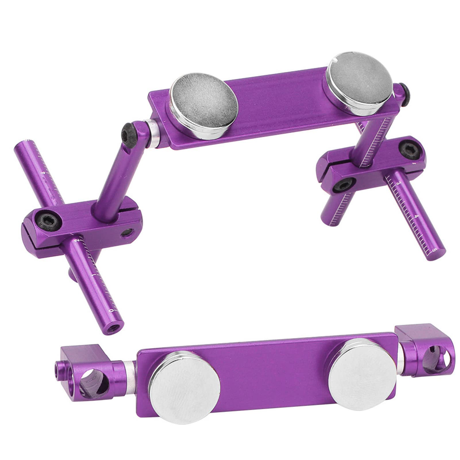 【送料無料】J-ouuo アルミニウム磁気ステルス目に見えないボディシェルマウントキット HSP 1/10 RC レーシングカー用 色：紫