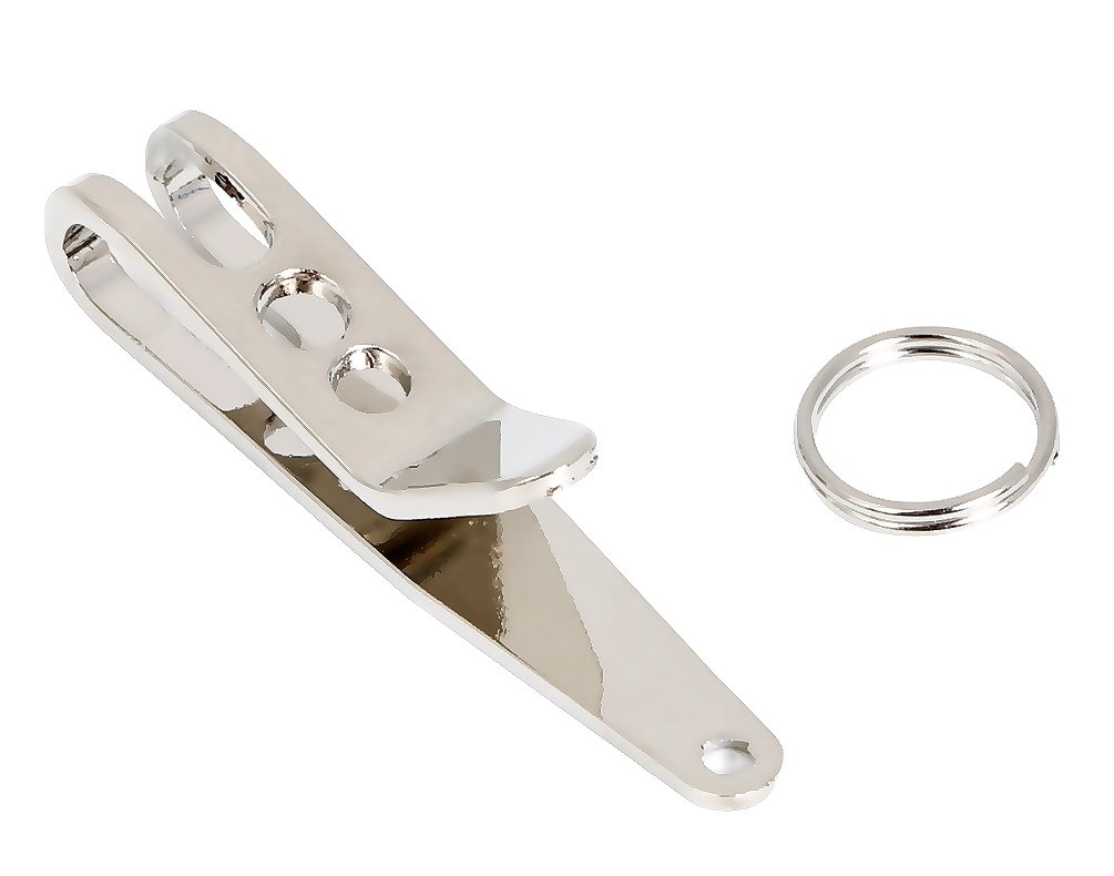 【送料無料】r_planning キーホルダー キークリップ キーハンガー ポケットクリップ リング付 色:シルバー