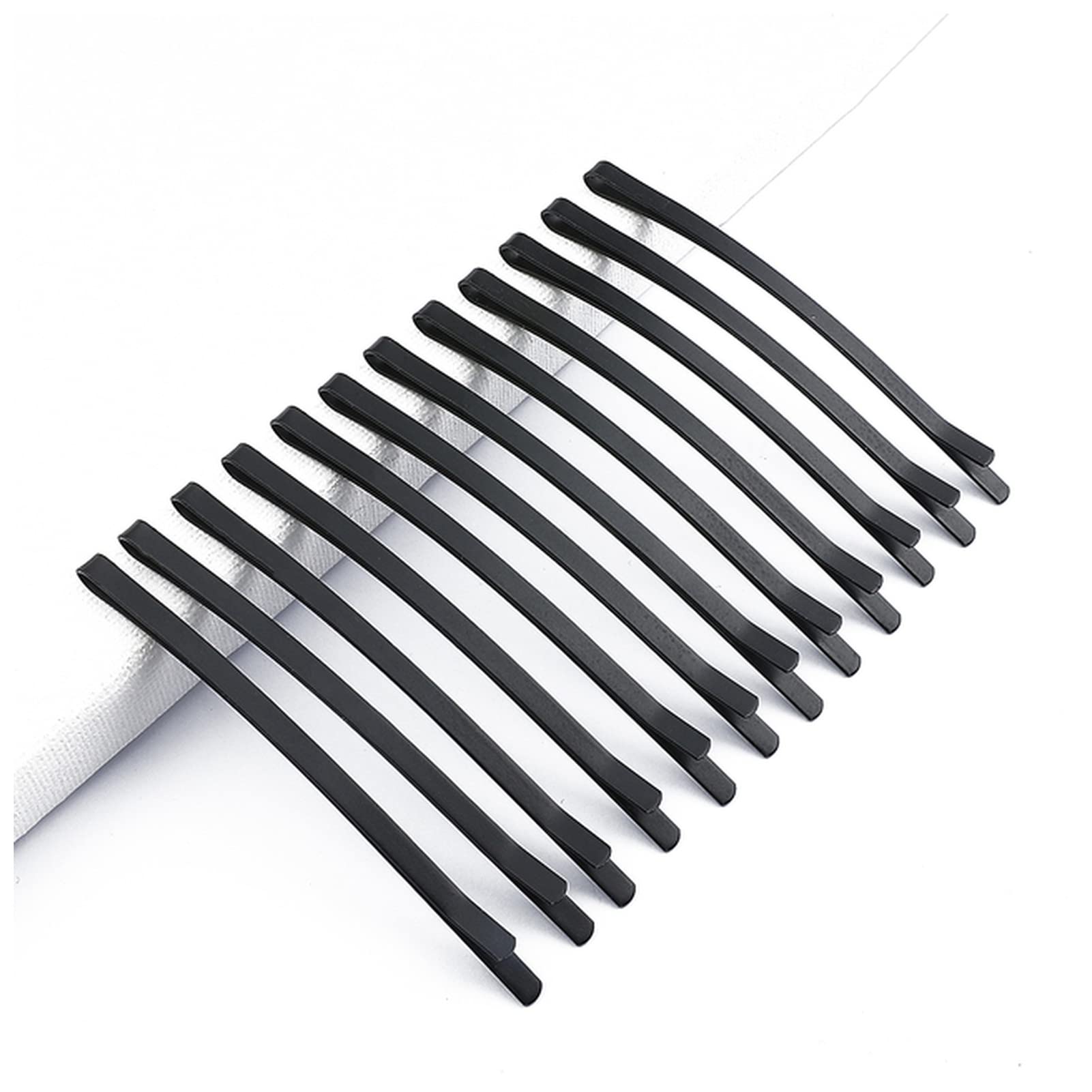 【送料無料】ヘアピン 12PCS/セットマットブラックヘアピン女性女子ヘアクリップストレートヘアグリッ..