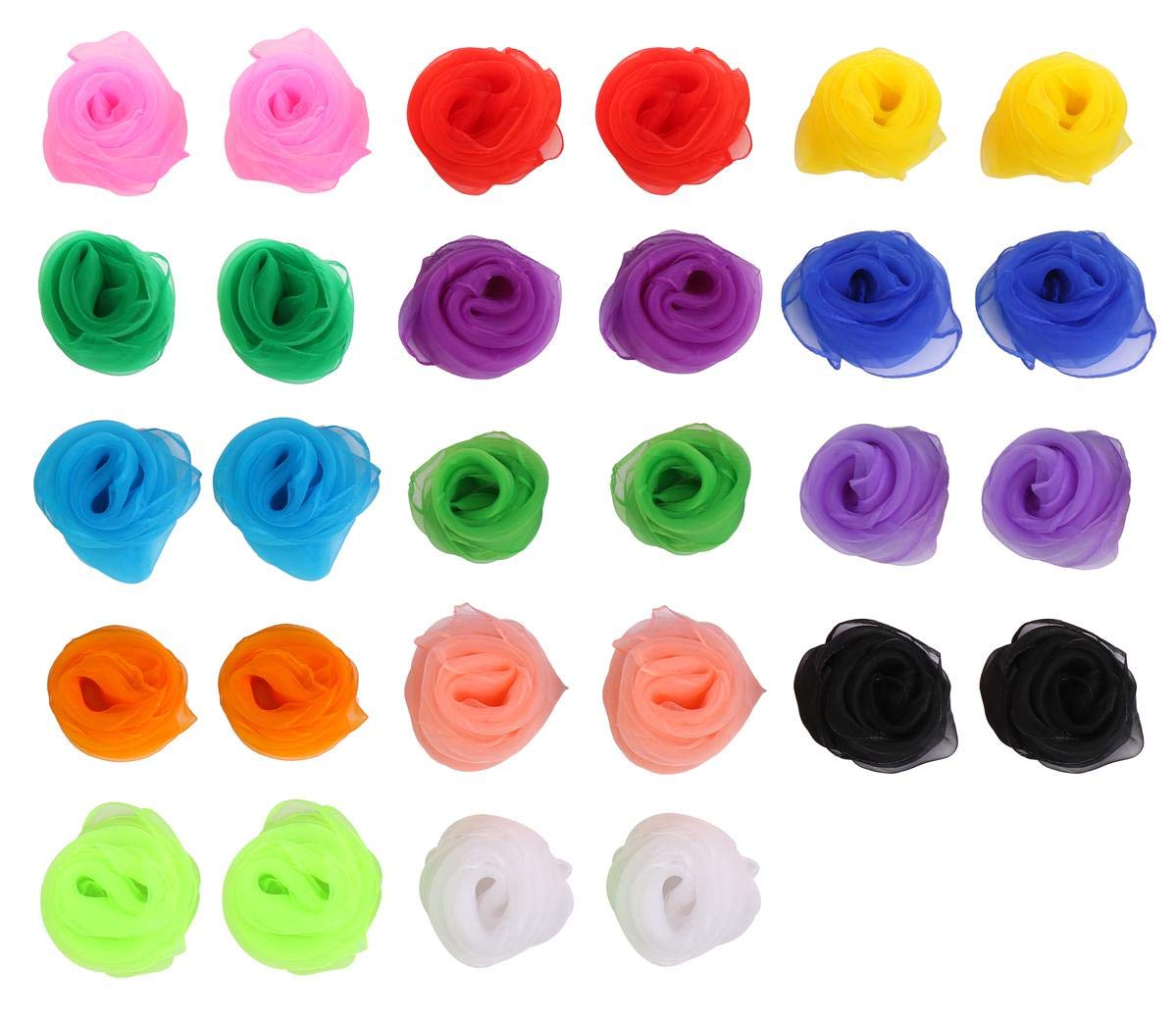 【送料無料】Elizabeth リトミック 用 シフォン スカーフ 14色各2枚 計28点セット 音楽レク エクササイ..