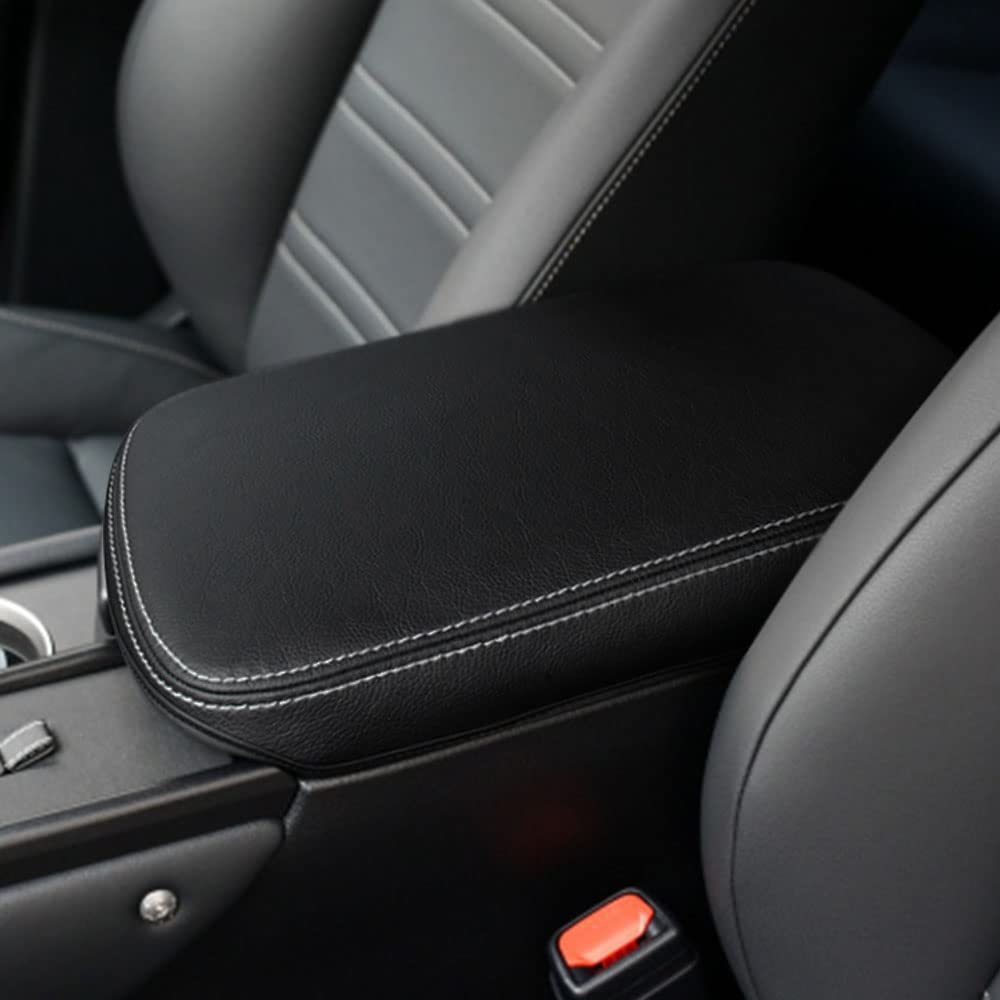 【送料無料】DEYTOP センターコンソールカバー レクサスNX NX200t//NX300NX300h 2015-2021 アクセサリー カーアームレストカバー レクサスNX NX300h/NX300/NX200t 2021 2020 2019 2018 2017 2016 2015用 ブラック ホワイトステッチ)。 色：黒と白のステッチ。