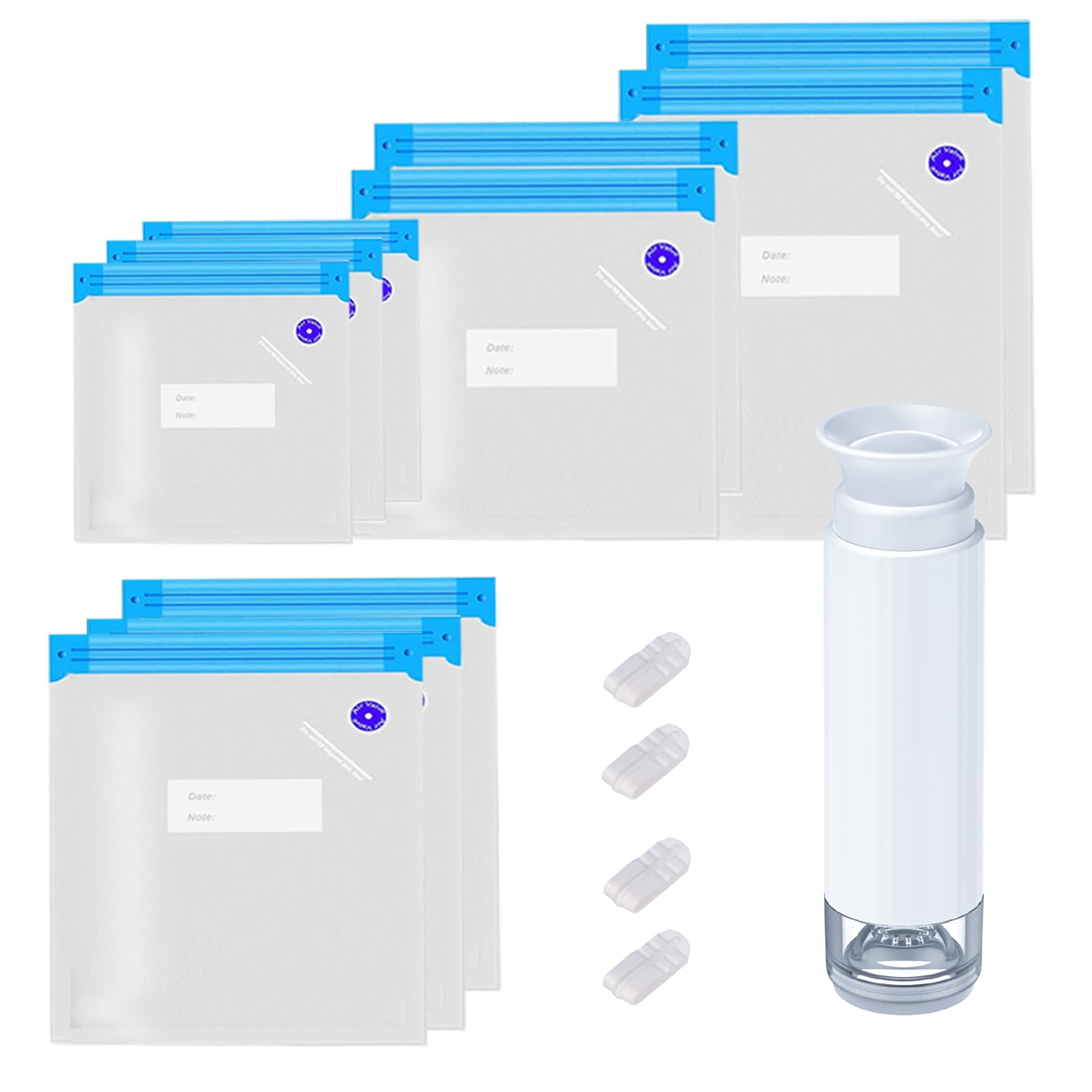 【送料無料】真空パック 袋 真空パック機 60Kpa吸引力 超小型 電動真空ポンプ 強力吸引力 電池式 家庭..