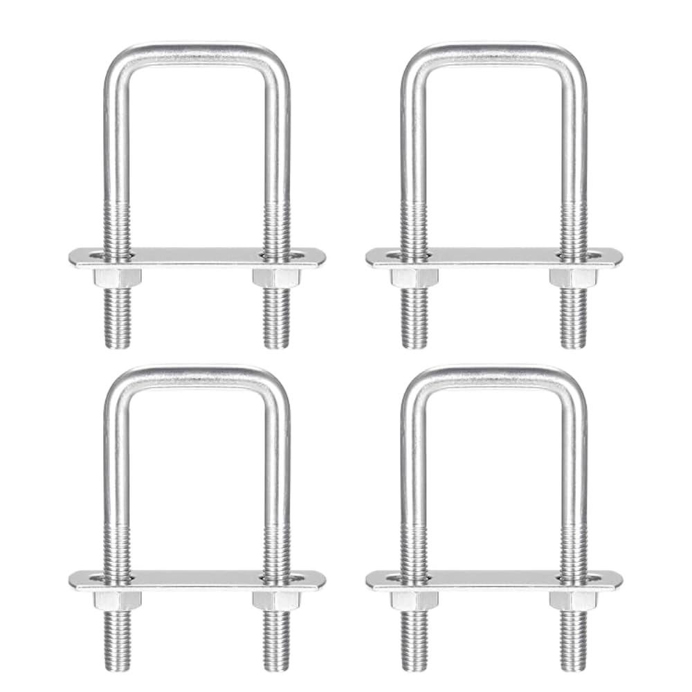 【送料無料】PLEAVIT カーポート 柱 固定金具 uボルト コ型ボルト 角柱 ステー スクエア  ...