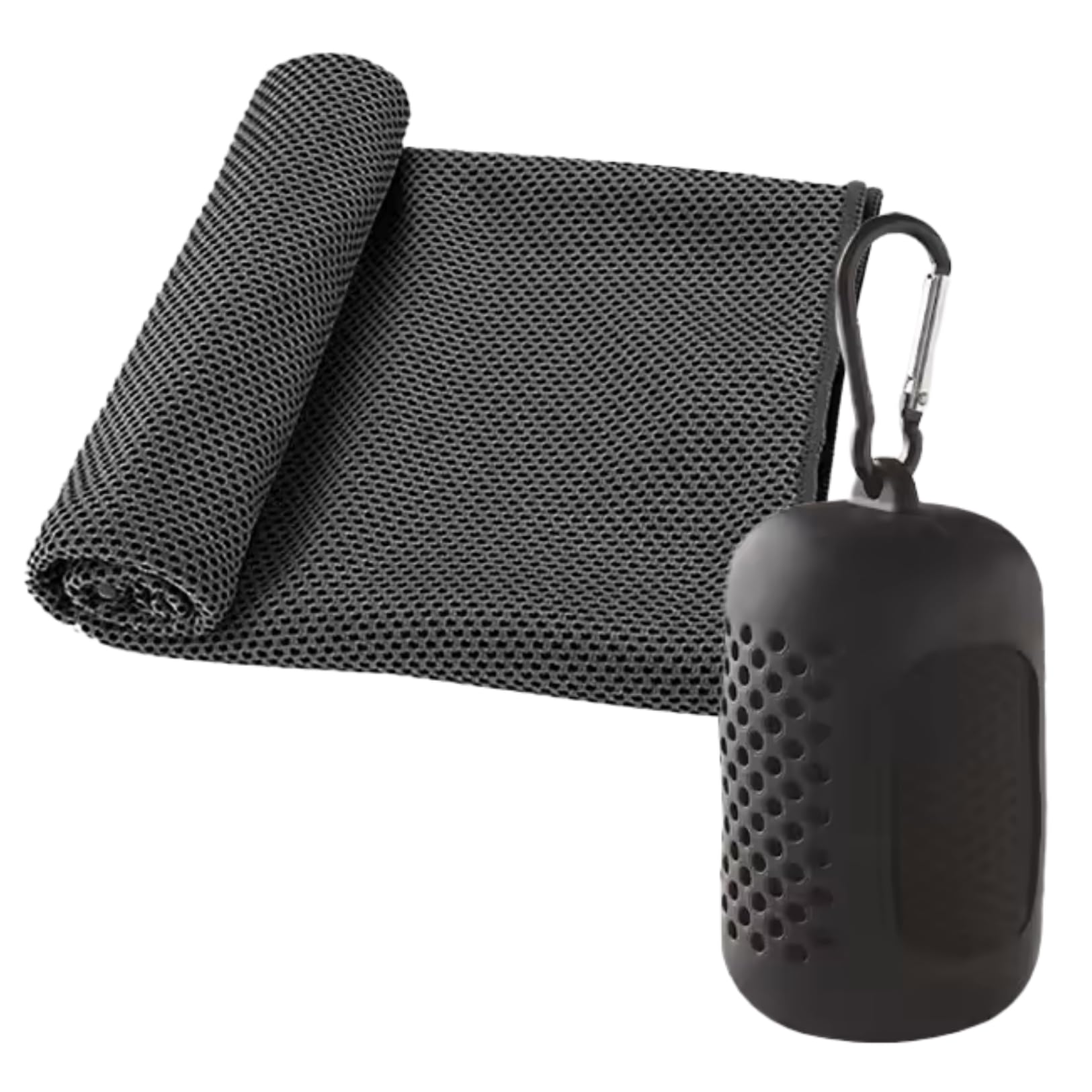 【送料無料】PLEAVIT 冷感タオル クールタオル 速乾タオル スポーツタオル シリコンケース付き 色：ブ..