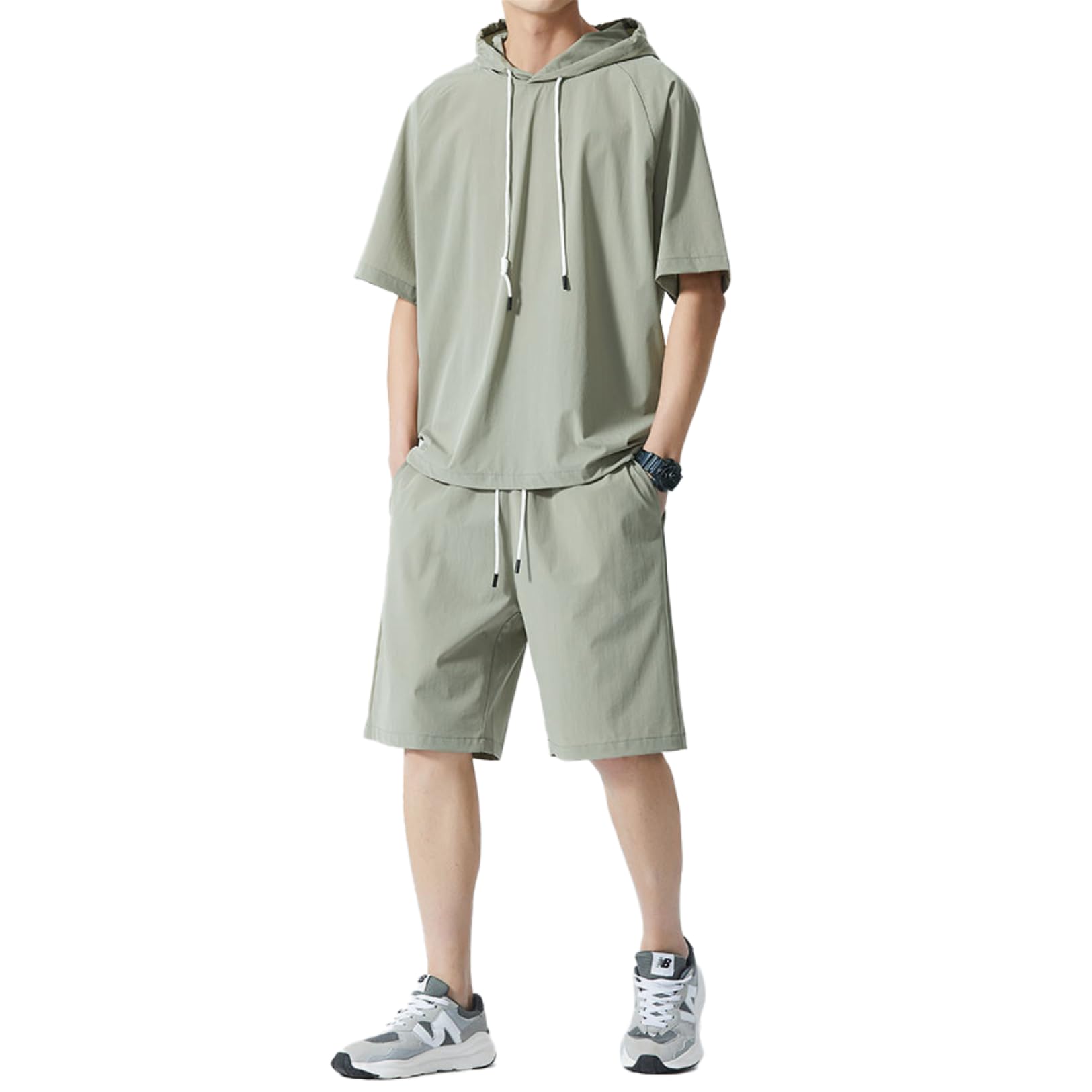【送料無料】[PLEAVIT] セットアップ メンズ 半袖パーカー 上下セット ハーフパンツ ジャー ...