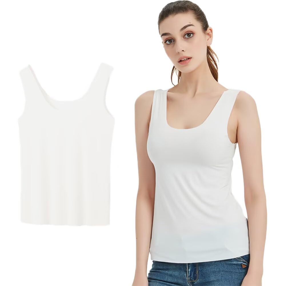 【送料無料】[Eukkis] 0.1mm極薄 ひんやり涼感ノンシームタンクトップインナーM~3XL 吸汗速乾 透け防止..