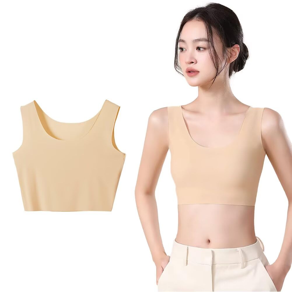 【送料無料】[Eukkis] 0.1mm極薄 ひんやり涼感ノンシームタンクトップインナーM~3XL 吸汗速乾 透け防止..