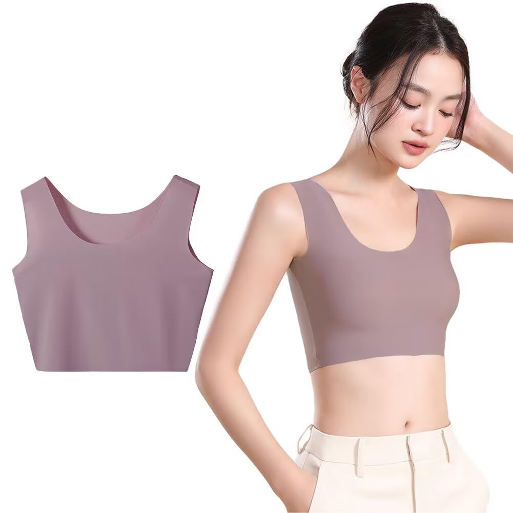 【送料無料】[Eukkis] 0.1mm極薄 ひんやり涼感ノンシームタンクトップインナーM~3XL 吸汗速乾 透け防止..