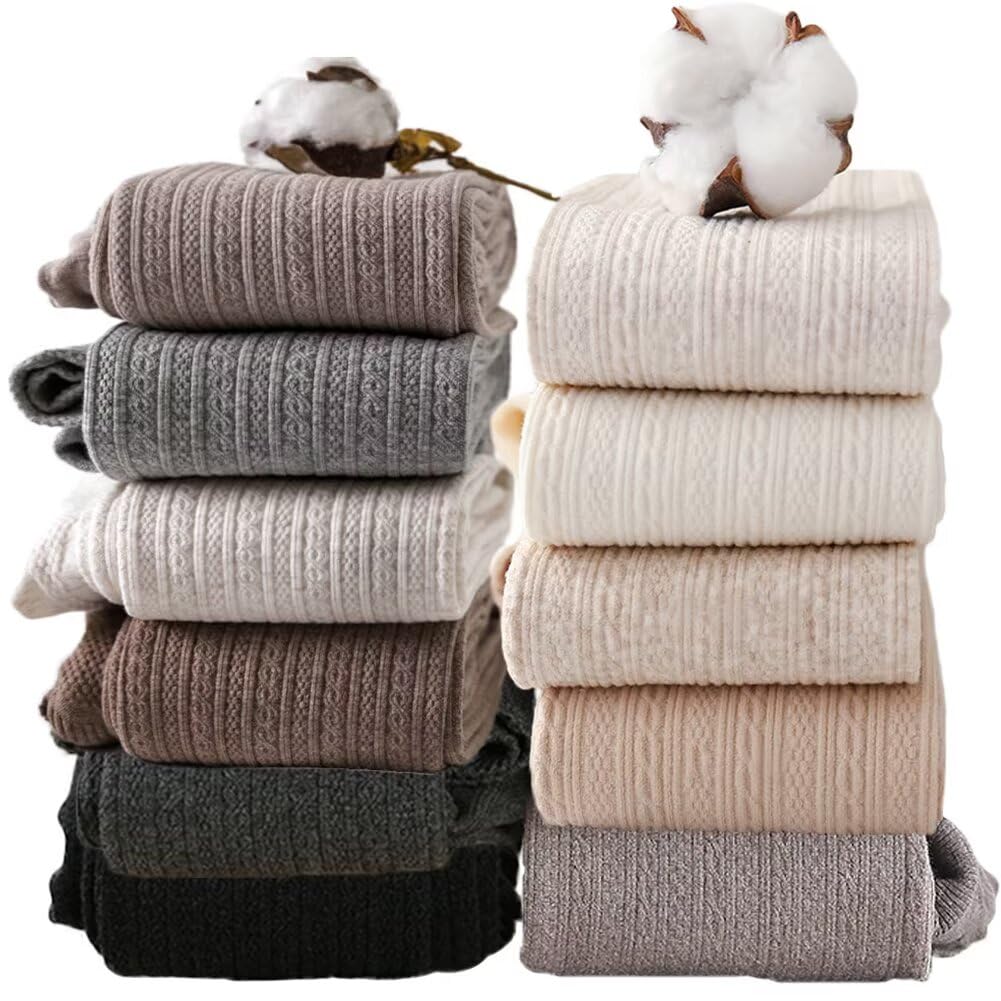 【送料無料】[Eukkis] ケーブル柄綿混タイツ 裏起毛着圧 500/900デニール ニットカラータイツ 防寒保温..