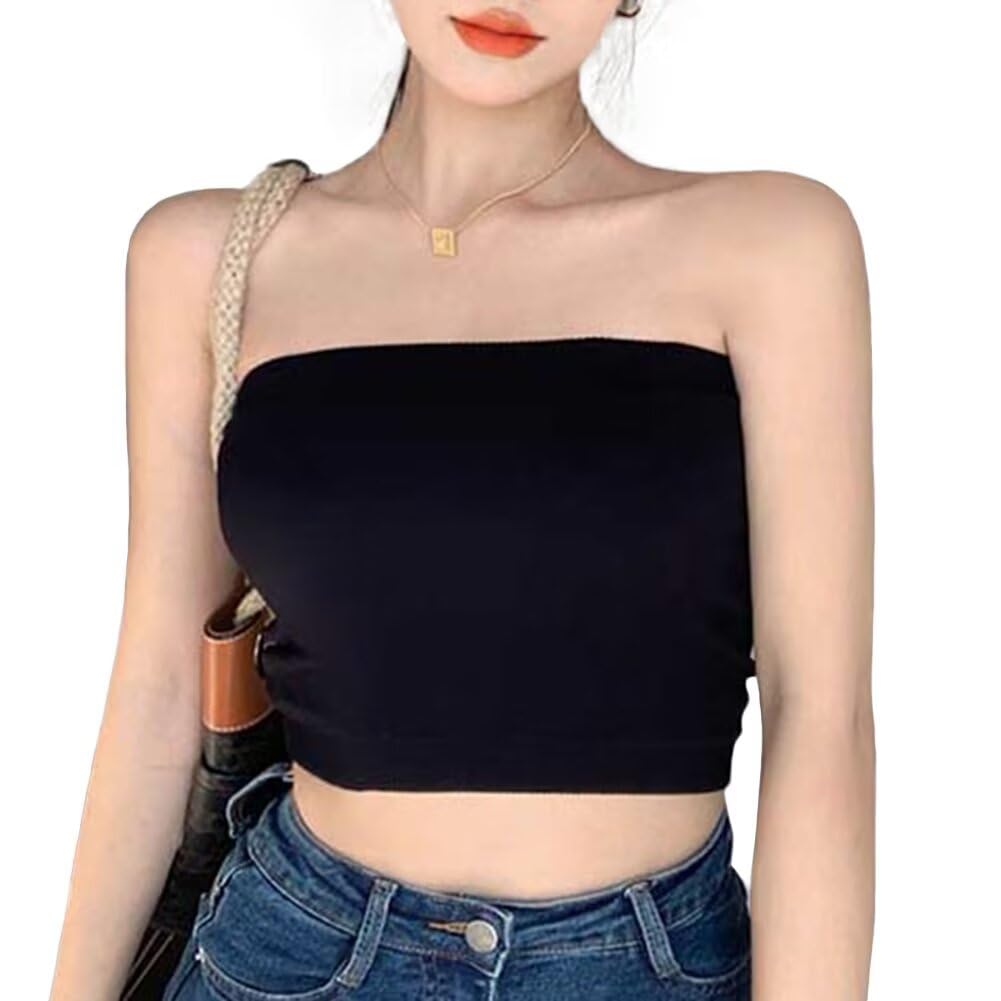 【送料無料】[Eukkis] ビスチェ チューブトップ ベアトップ カップ無ストラップレスキャミソールトップ..