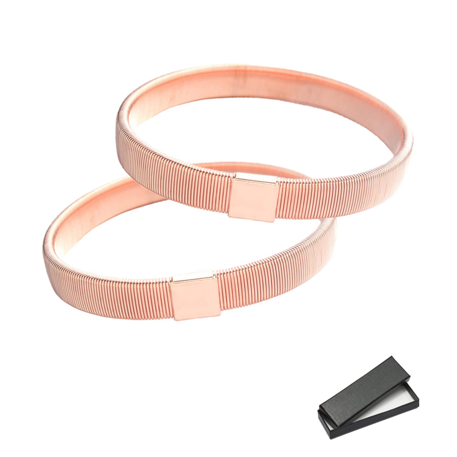 【送料無料】[Weuiean] アームバンド メンズ 2個セット スプリング ループ式 金属製 袖 バンド 腕まく..