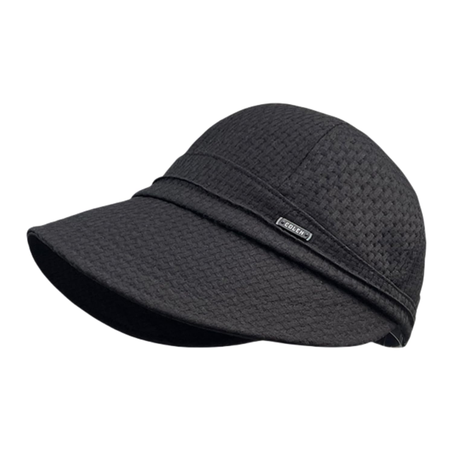 【送料無料】[Weuiean] 帽子 UVカット レディース チェック柄 キャップ 弾性コード付き つば広 折り畳み アウトドア 日除け 紫外線対策 速乾 軽薄 HUFG-39 色：ブラック、サイズ：Free Size