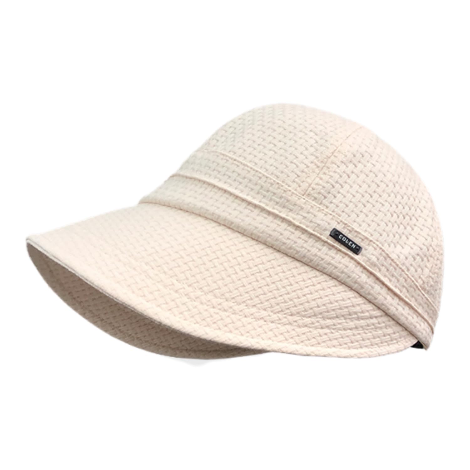 【送料無料】[Weuiean] 帽子 UVカット レディース チェック柄 キャップ 弾性コード付き つば広 折り畳み アウトドア 日除け 紫外線対策 速乾 軽薄 HUFG-39 色：ベージュ、サイズ：Free Size
