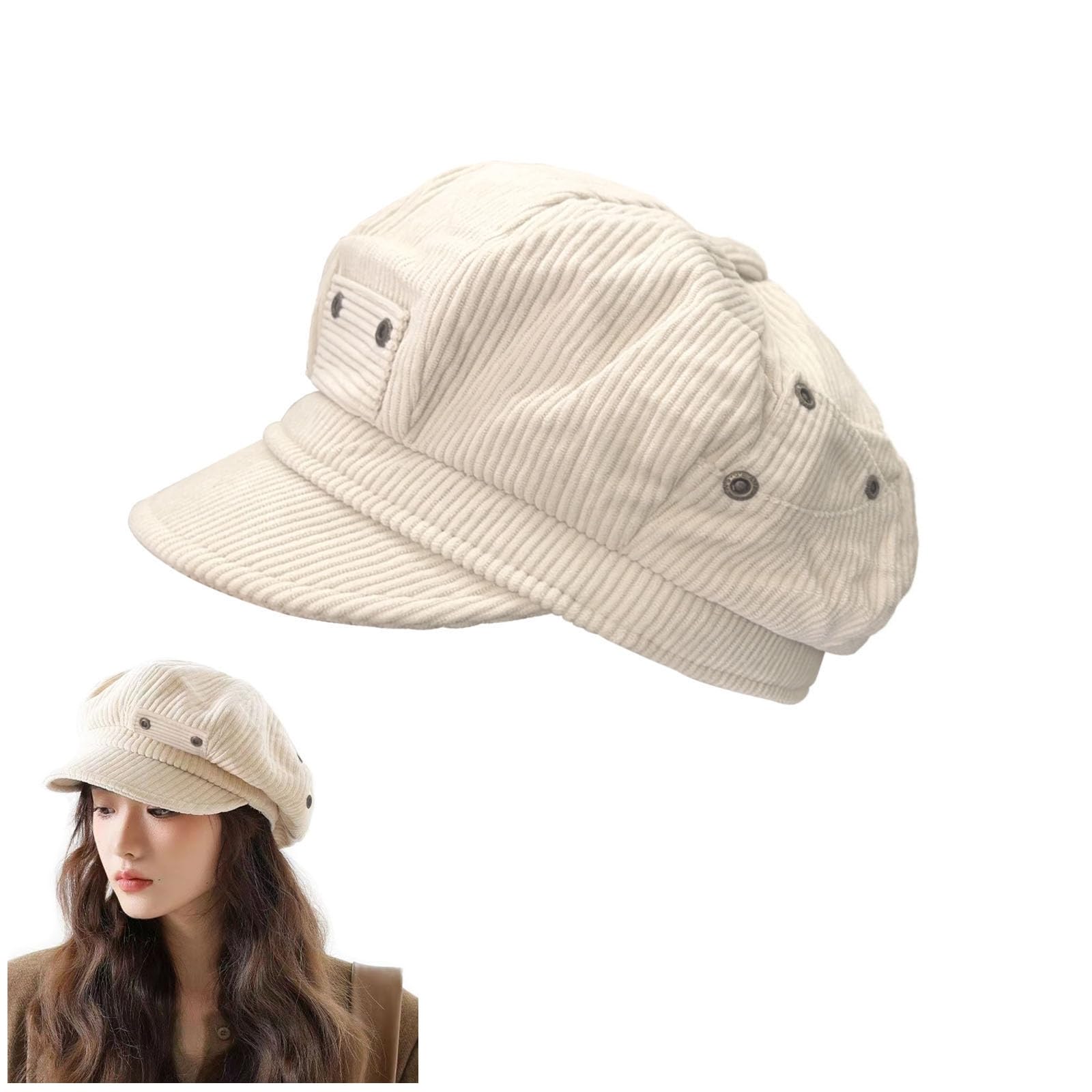 【送料無料】[Weuiean] コーデュロイ キャスケット レディース 秋冬 ハンチング ベレー帽 キャップ 調..