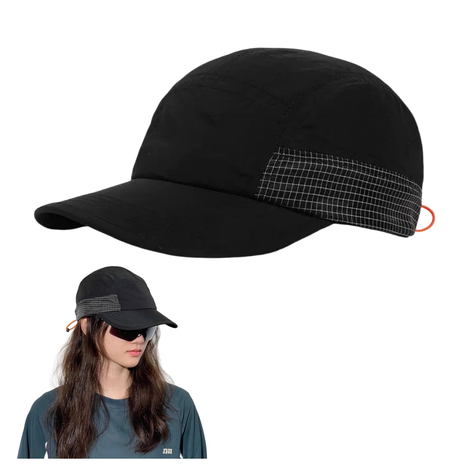 【送料無料】[Weuiean] 帽子 レディース メンズ キャップ 野球帽 サマーキャップ UVカット 速乾 通気 軽薄 サイズ調整 日除け帽子 紫外線対策 アウトドア SUGE-58 色：ブラック、サイズ：Free Size