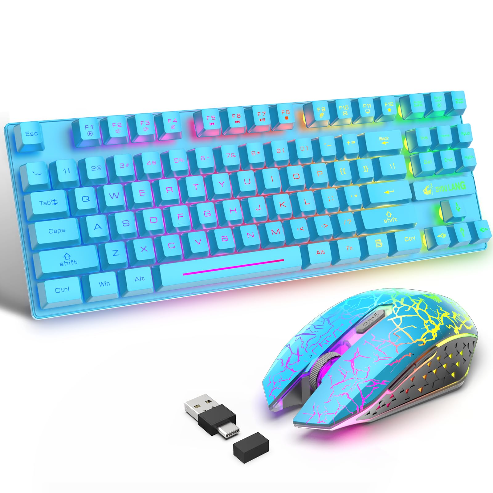 【送料無料】MAMBASNAKE×ZIYOU LANG T87 80% 3in1 無線キーボードマウ ...