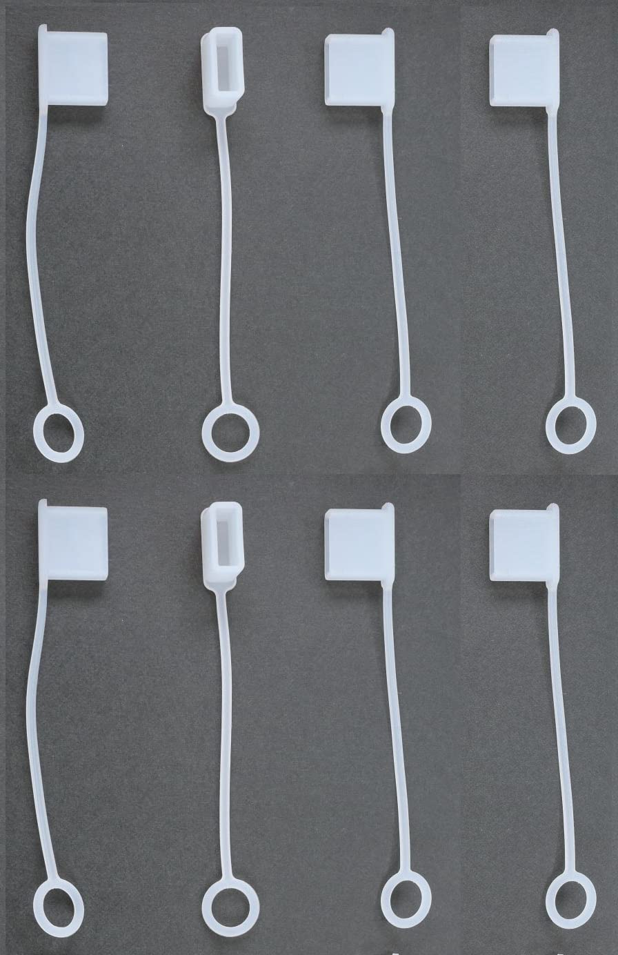 【送料無料】Wave Design【 ((シリコン製 USB A用 落下防止機能付 8個セット)) USB A(オス)コネクタ用..