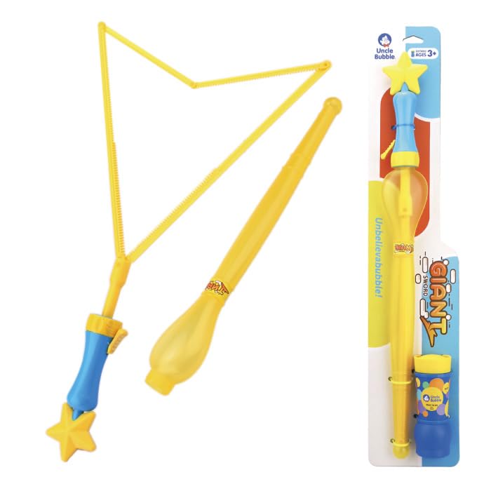 【送料無料】Uncle Bubble ジャイアントソード（Mサイズ）ビッグバブル用特製シャボン玉液 118ml付 大きい 割れにくい シャボン玉が作れる ＆ 切れる 屋外 おもちゃ 子供 キッズ キャンプ アウトドア アンクルバブル UB112M2_IBB