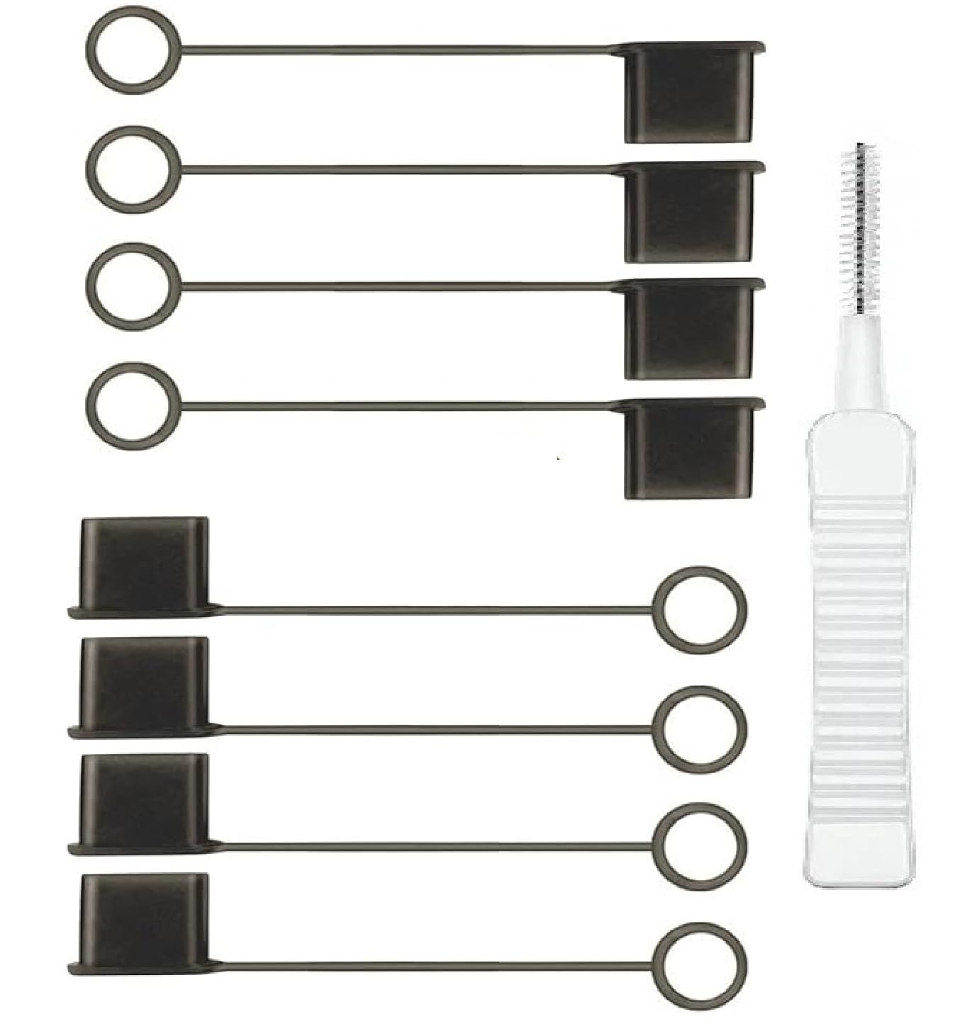 【送料無料】Sound Wave MONO 落下防止付き Type-Cポート（オス）用の保護カバー 8個 + すき間お掃除ブ..