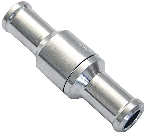 【送料無料】Hadefa チェックバルブ 逆止弁 ワンウェイバルブ 燃料コック ガソリン用 ディーゼル油用 アルミニウム液体空気一方向逆止弁 色：円形-6mm、サイズ：6mm