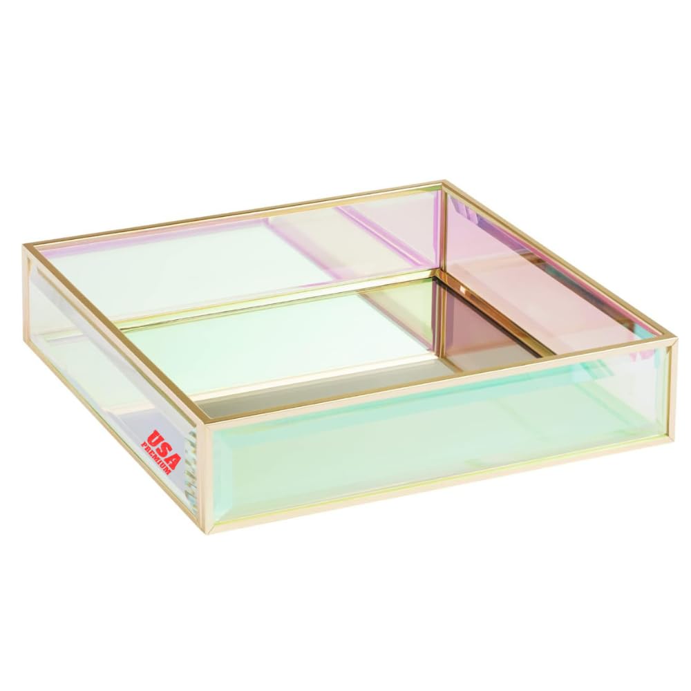 【送料無料】Moosy Life AB66 Aurora Borealis 装飾ミラートレイ 香水フレグランスジュエリー用 7x7x1...