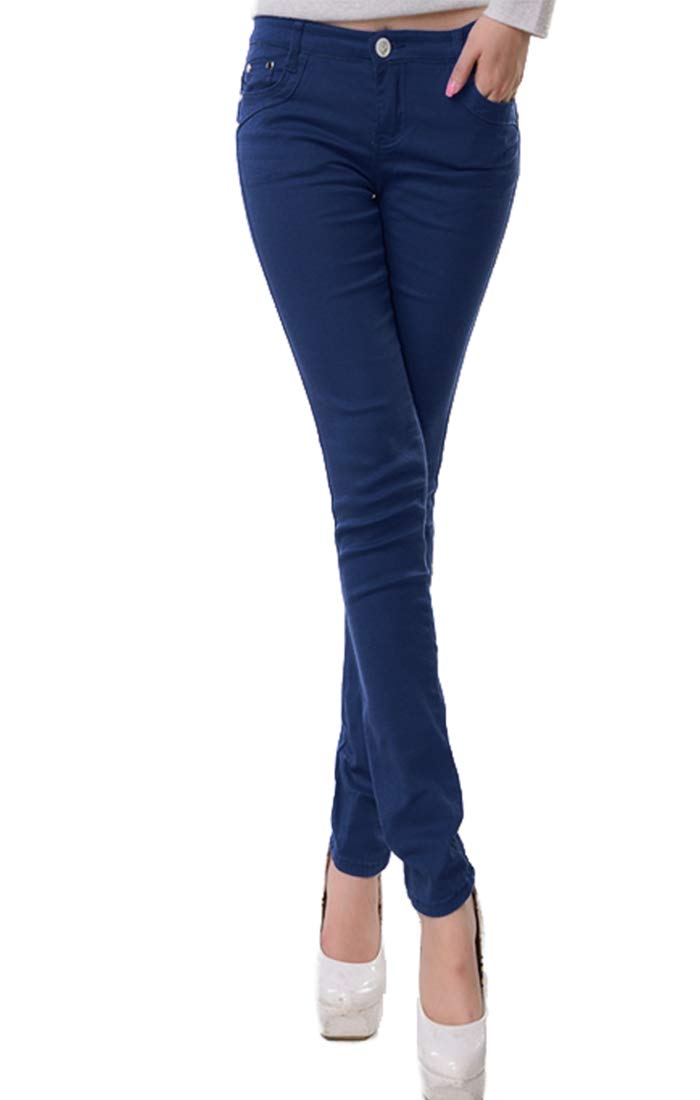 【送料無料】[Sharphon] レディース 19色 スキニー ストレッチ スリム 綿100% ラインパンツ 美脚 ロン..